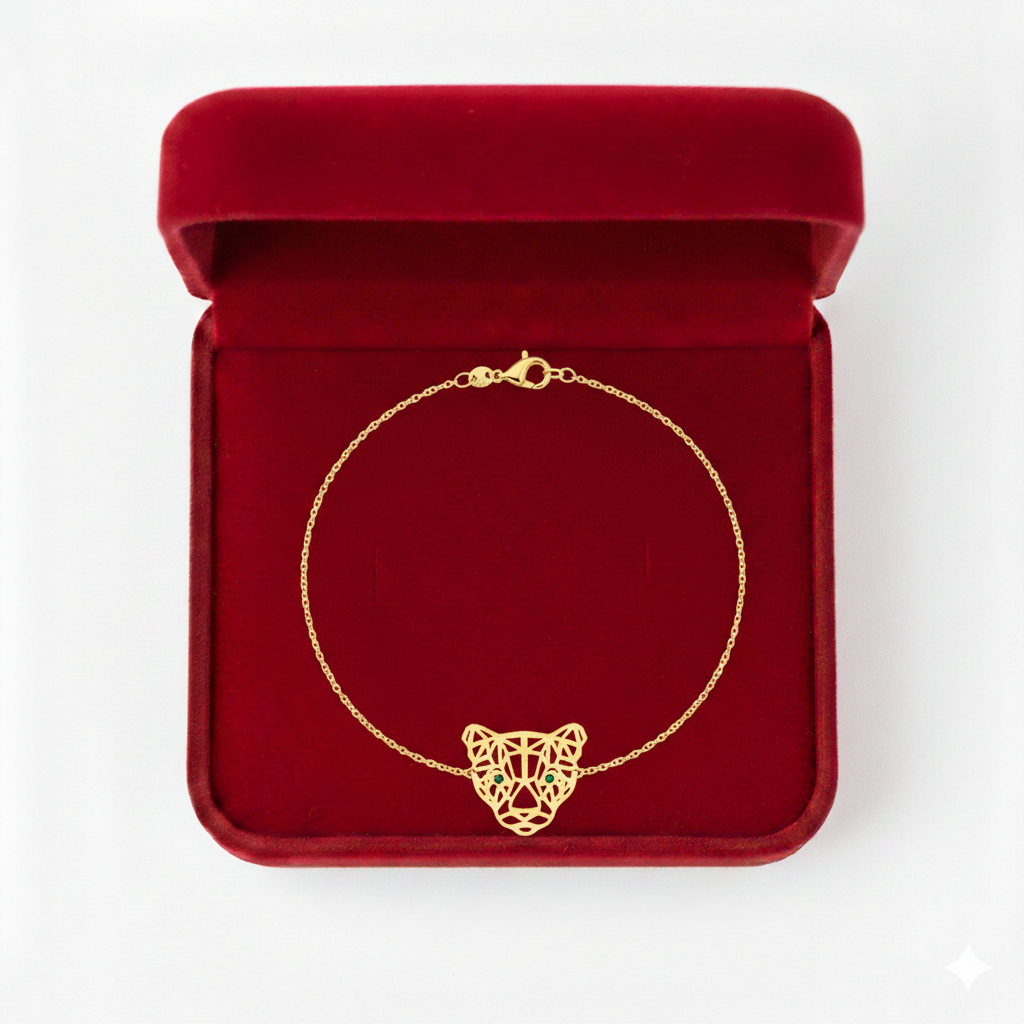 18K Real Gold Tiger Bracelet