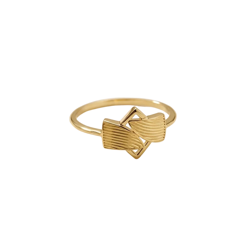 18k Gold Horn Inspired Ring - 18k Gold Ring - Embellish Gold Jewelry & Diamond