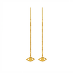 18k Gold Eye Tictac Earrings