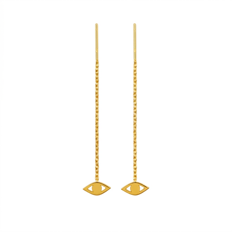 18k Gold Eye Tictac Earrings - Earrings - Embellish Gold Jewelry & Diamond