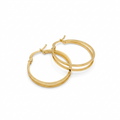 18k Gold Big Plain Loop Earrings