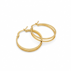 18k Gold Thin Line Loop Earrings