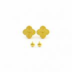 18K Real Gold VC dot Earrings