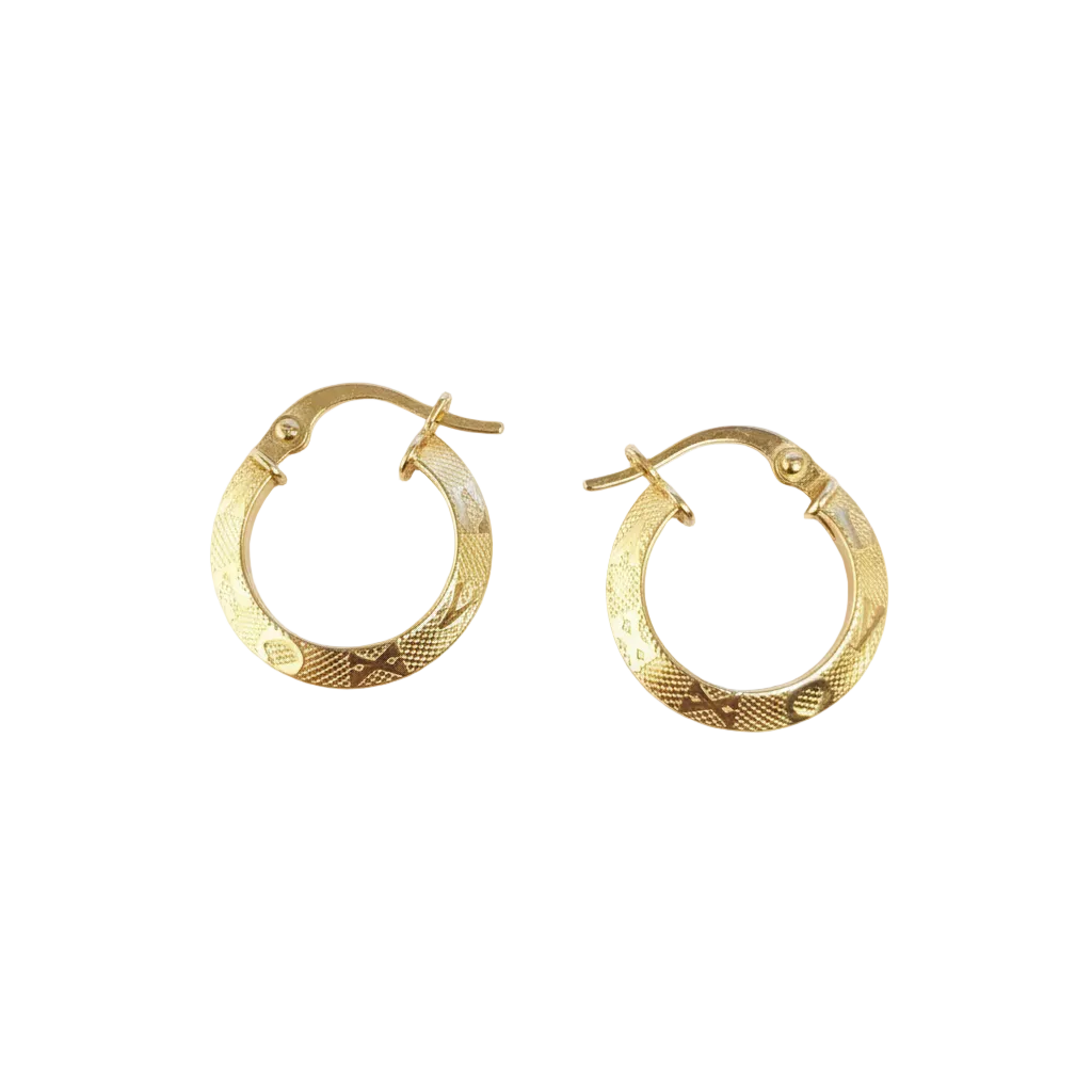 18k Gold Roman Loop Earrings - 18k Gold Earrings - Embellish Gold