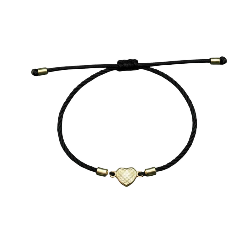 سوار جذاب من الذهب الحقيقي عيار 18 قيراط على شكل قلب محظوظ - 18k Gold Bracelet - Embellish Gold
