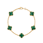 18k Gold 5 Clover Bracelet - 18k Gold Bracelet - Embellish Gold Jewelry & Diamond