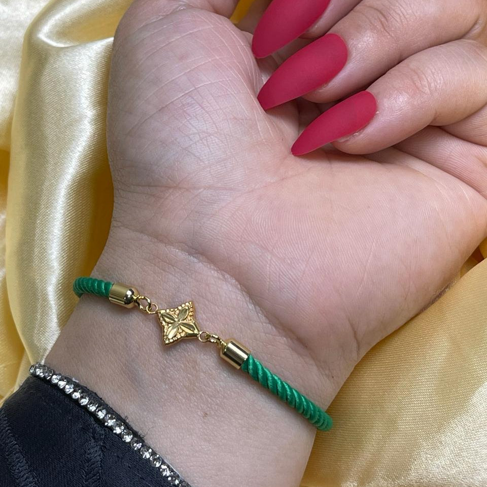 18K Real Gold Roberto Style Lucky Charm Bracelet - Embellish Gold