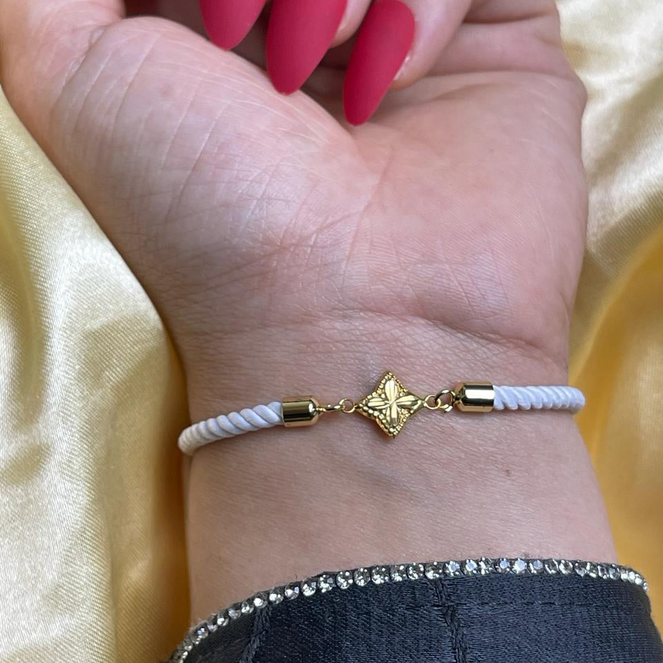 18K Real Gold Roberto Style Lucky Charm Bracelet - Embellish Gold