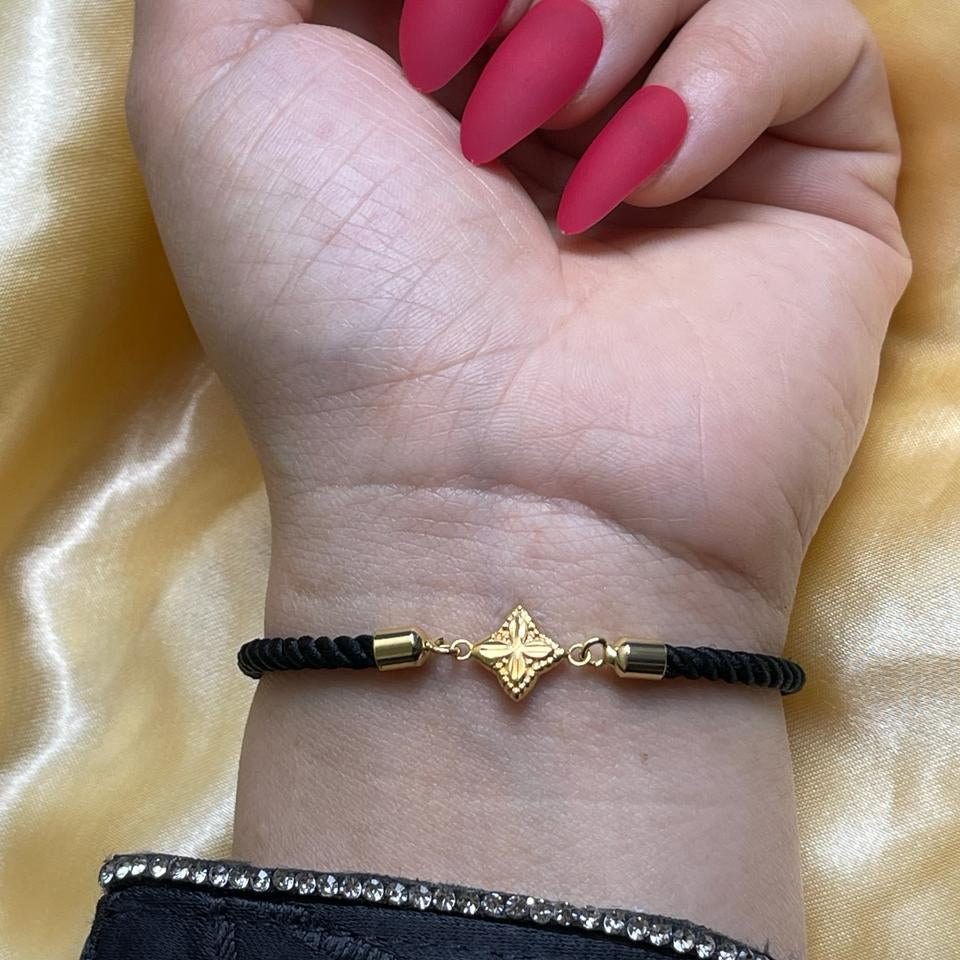18K Real Gold Roberto Style Lucky Charm Bracelet - Embellish Gold