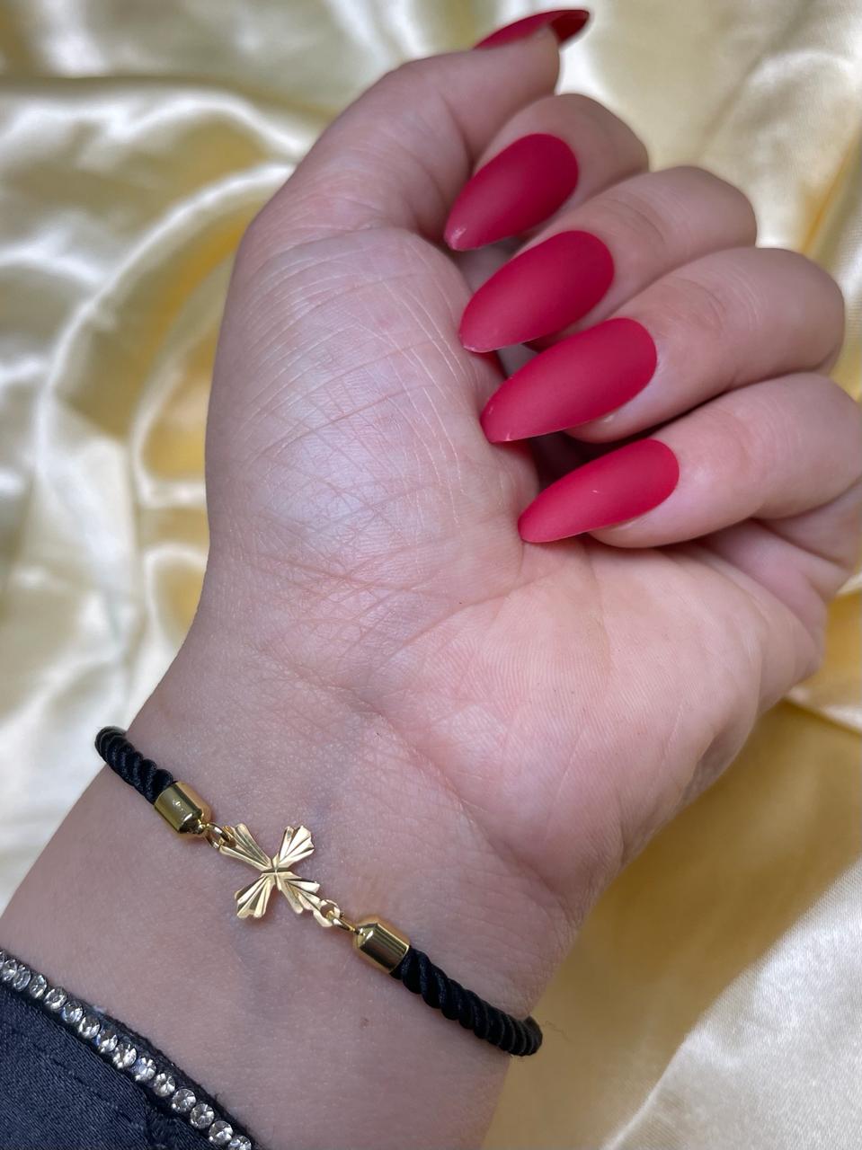 18K Real Gold Cross Lucky Charm Bracelet - Embellish Gold