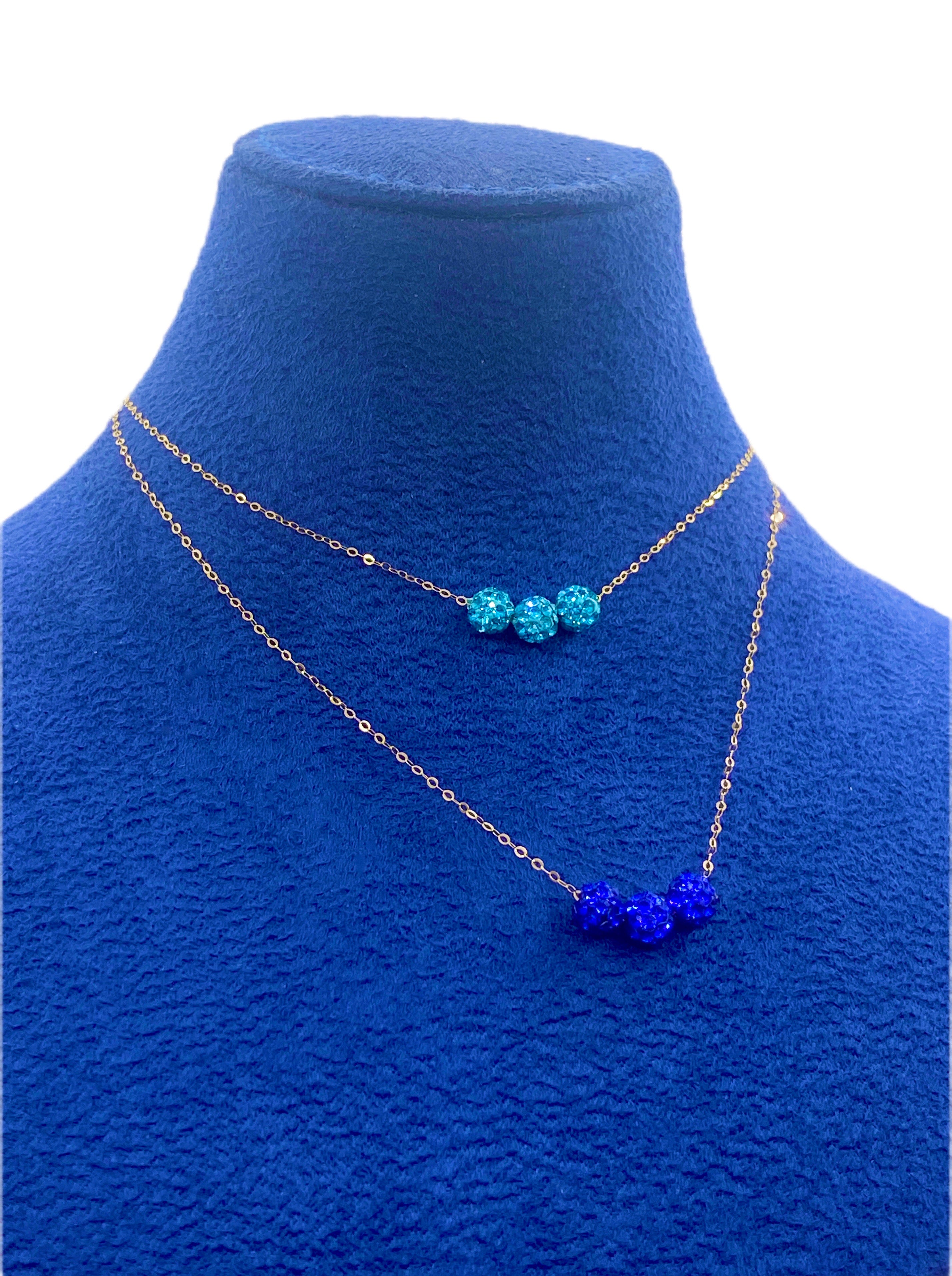 18K Real Gold Double Layer Swarovski Necklace - Embellish Gold