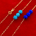 18K Real Gold Double Layer Swarovski Necklace - Embellish Gold