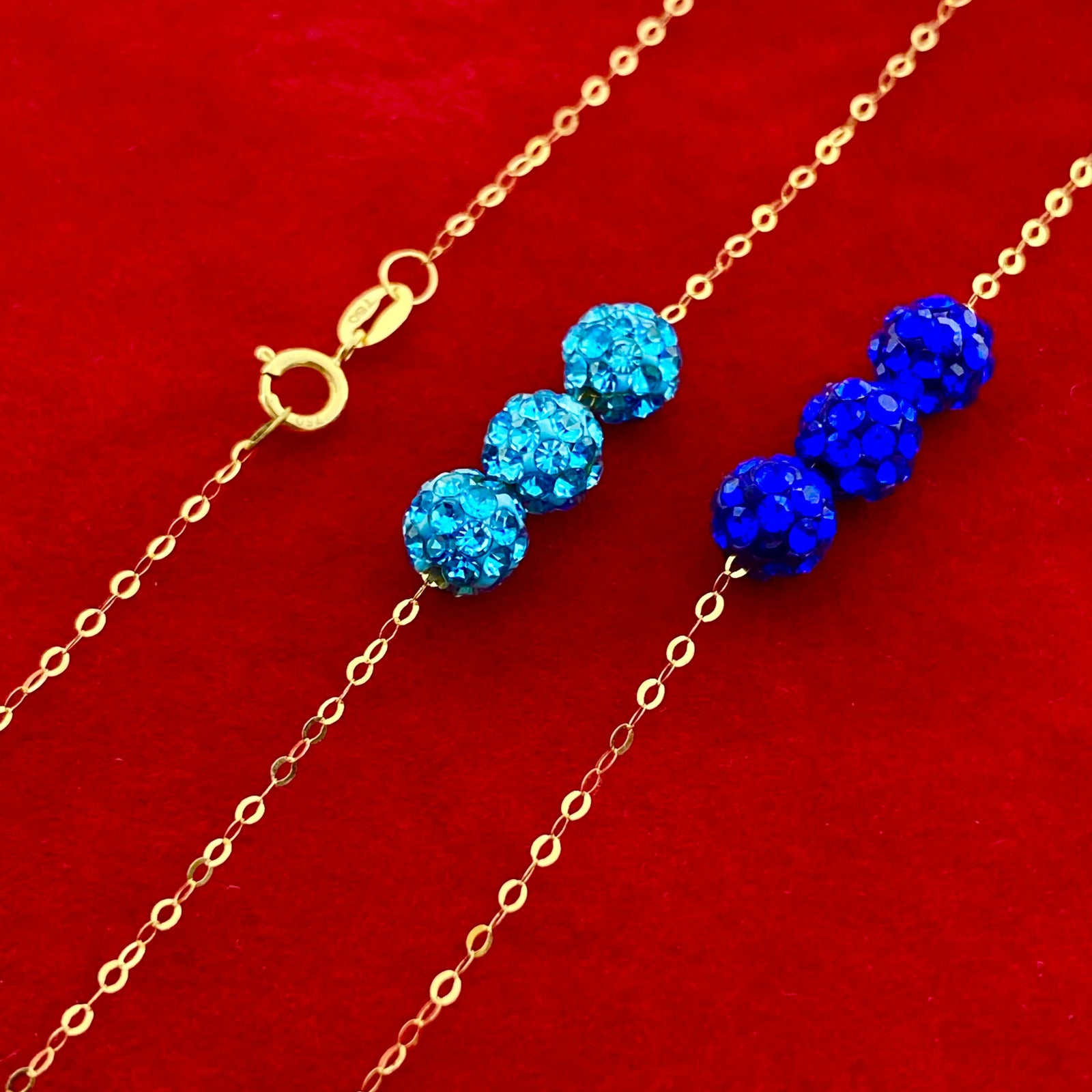 18K Real Gold Double Layer Swarovski Necklace - Festive Collection - Embellish Gold