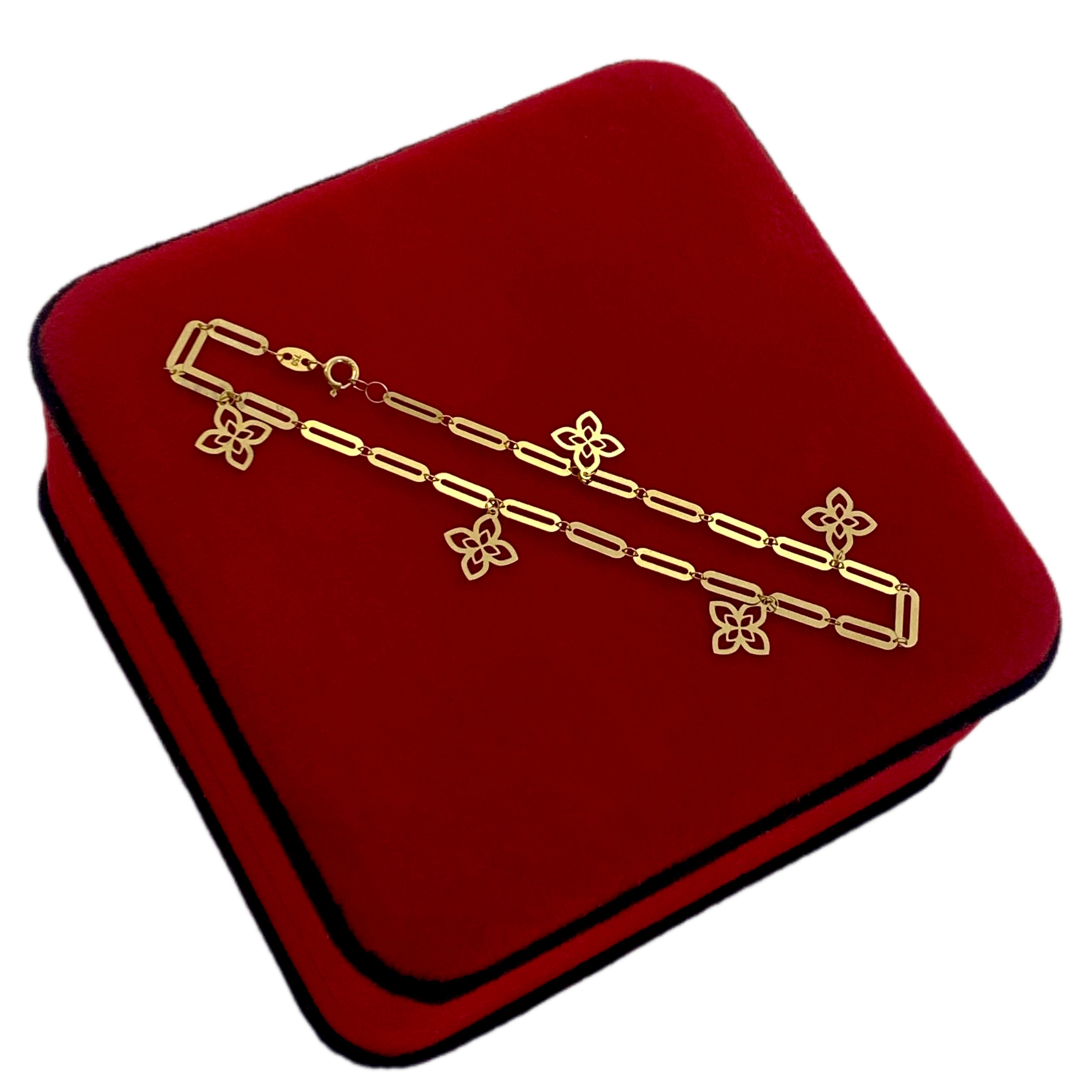 18K Real Gold 5 Roberto Flower Bracelet - Embellish Gold