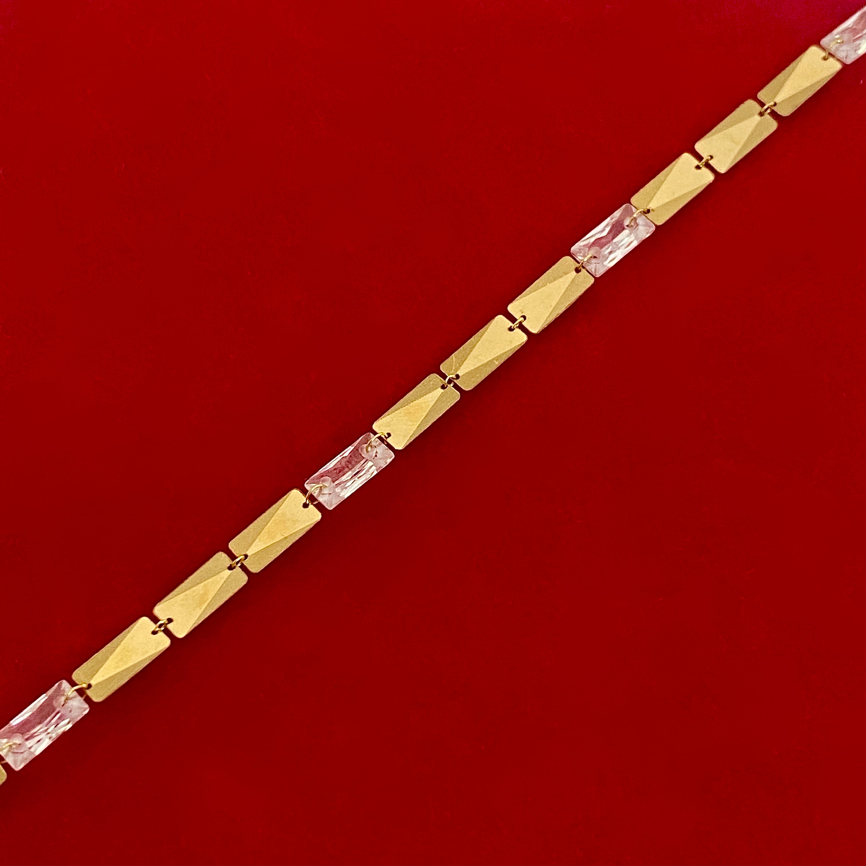 18K Real Gold Arrow Plates With Stones - Embellish Gold