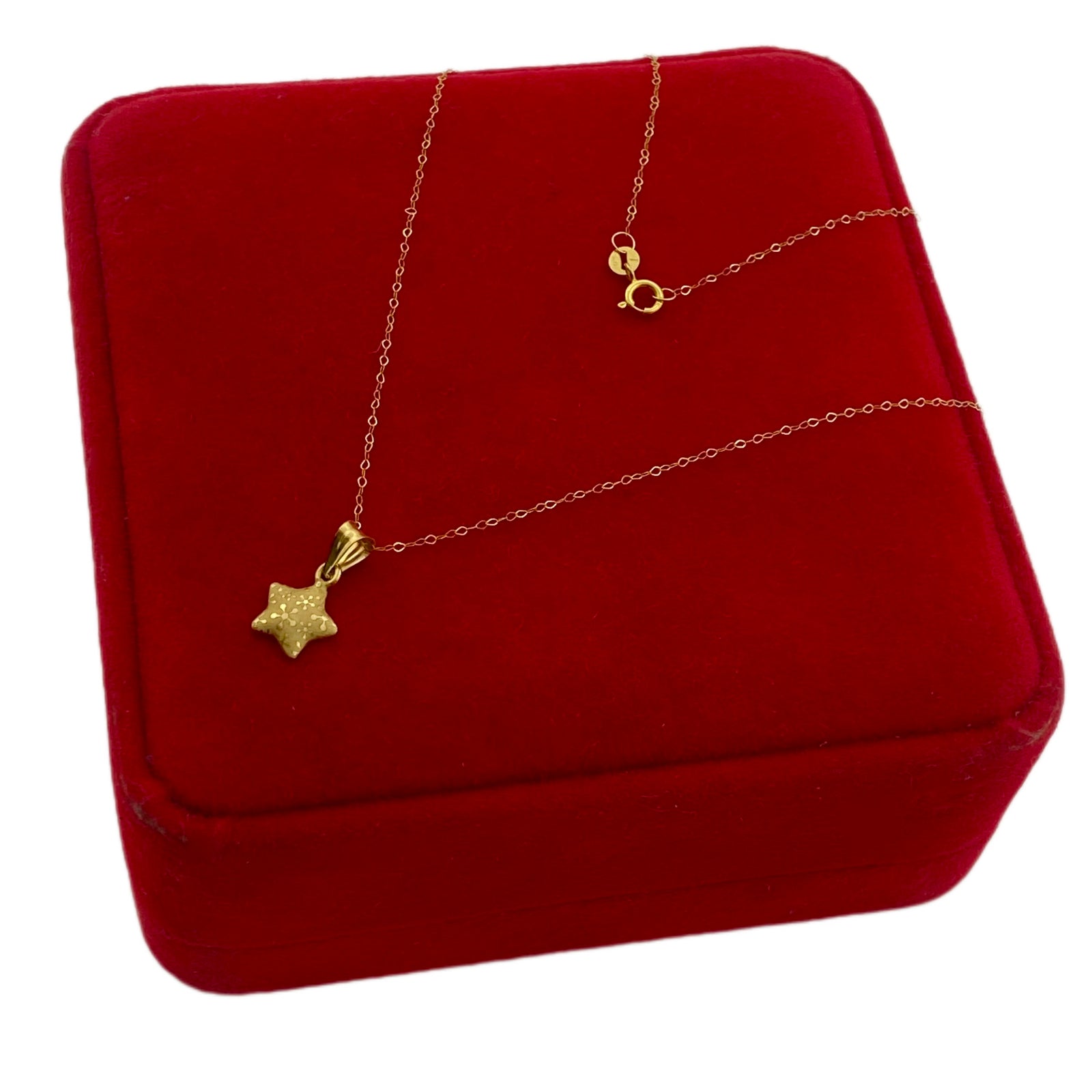18K Real Gold Star Necklace - 18k Gold Necklace - Embellish Gold