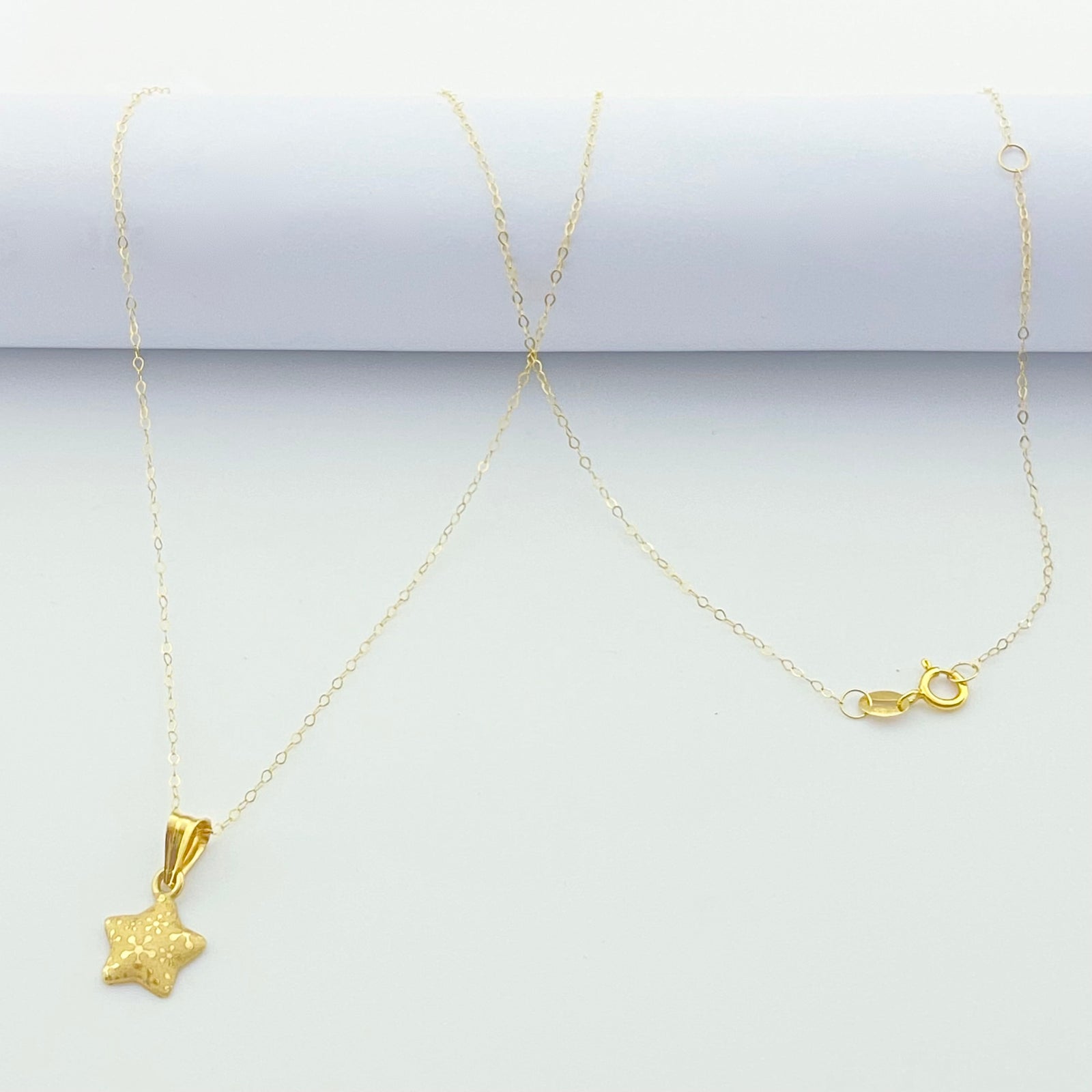 18K Real Gold Star Necklace - 18k Gold Necklace - Embellish Gold