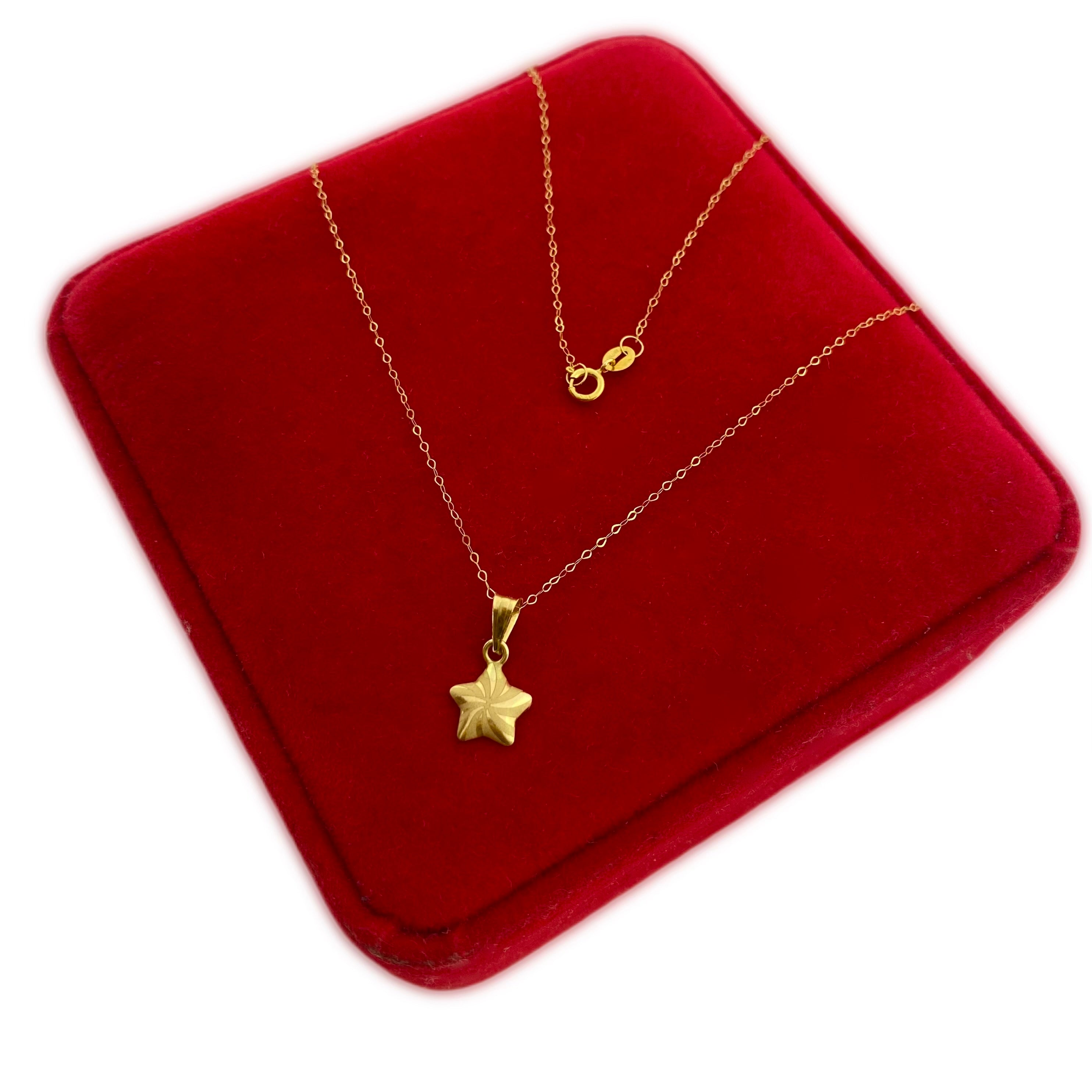 18K Real Gold Star Necklace V1.1 - Embellish Gold