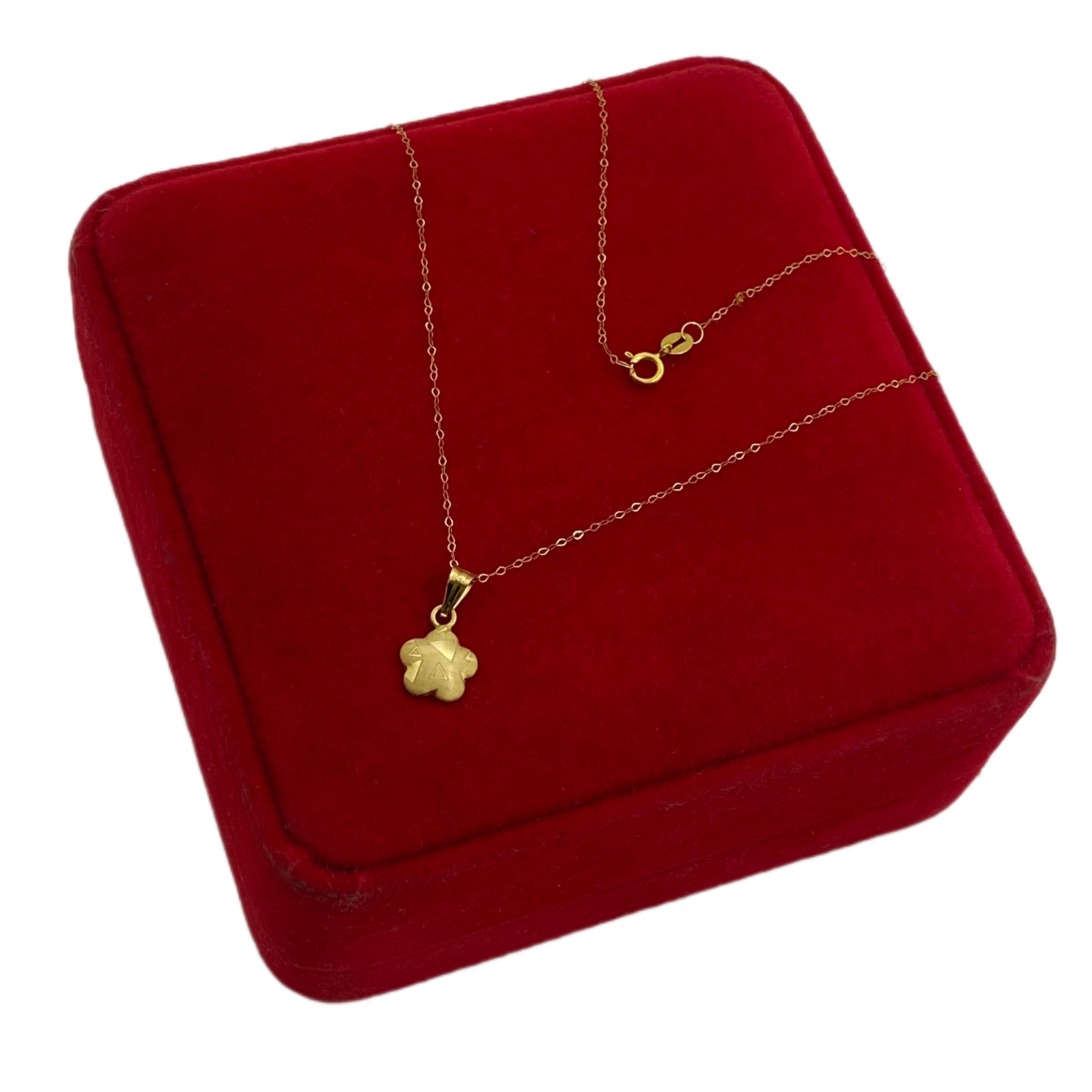 18K Real Gold Flower Necklace V1.0 - Embellish Gold