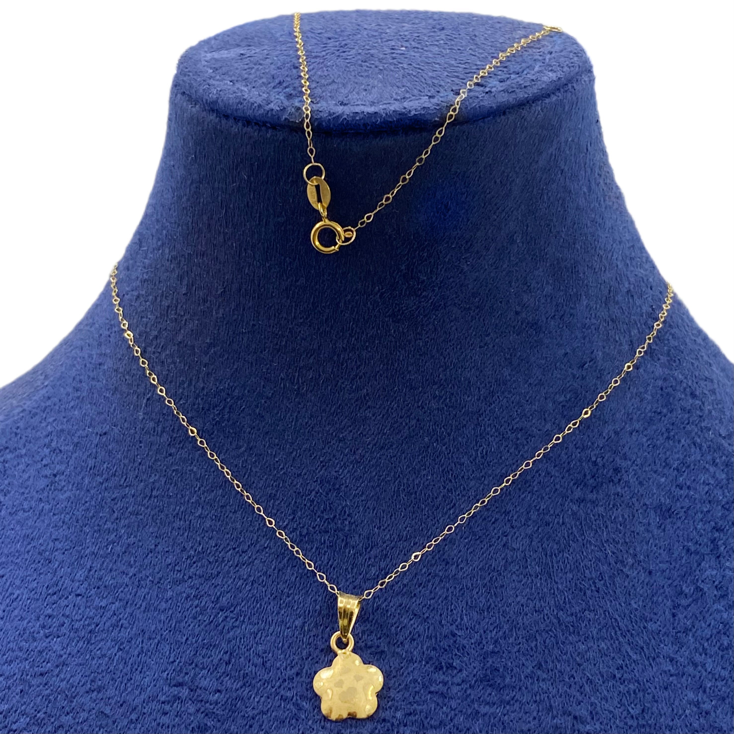 18K Real Gold Flower Necklace V1.1 - Embellish Gold