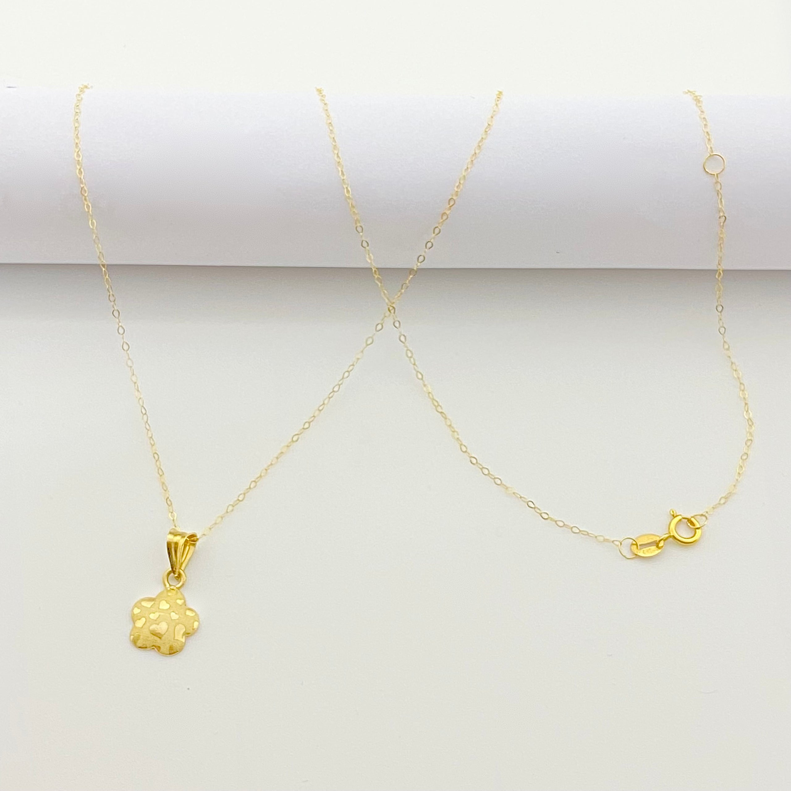 18K Real Gold Flower Necklace V1.1 - Embellish Gold