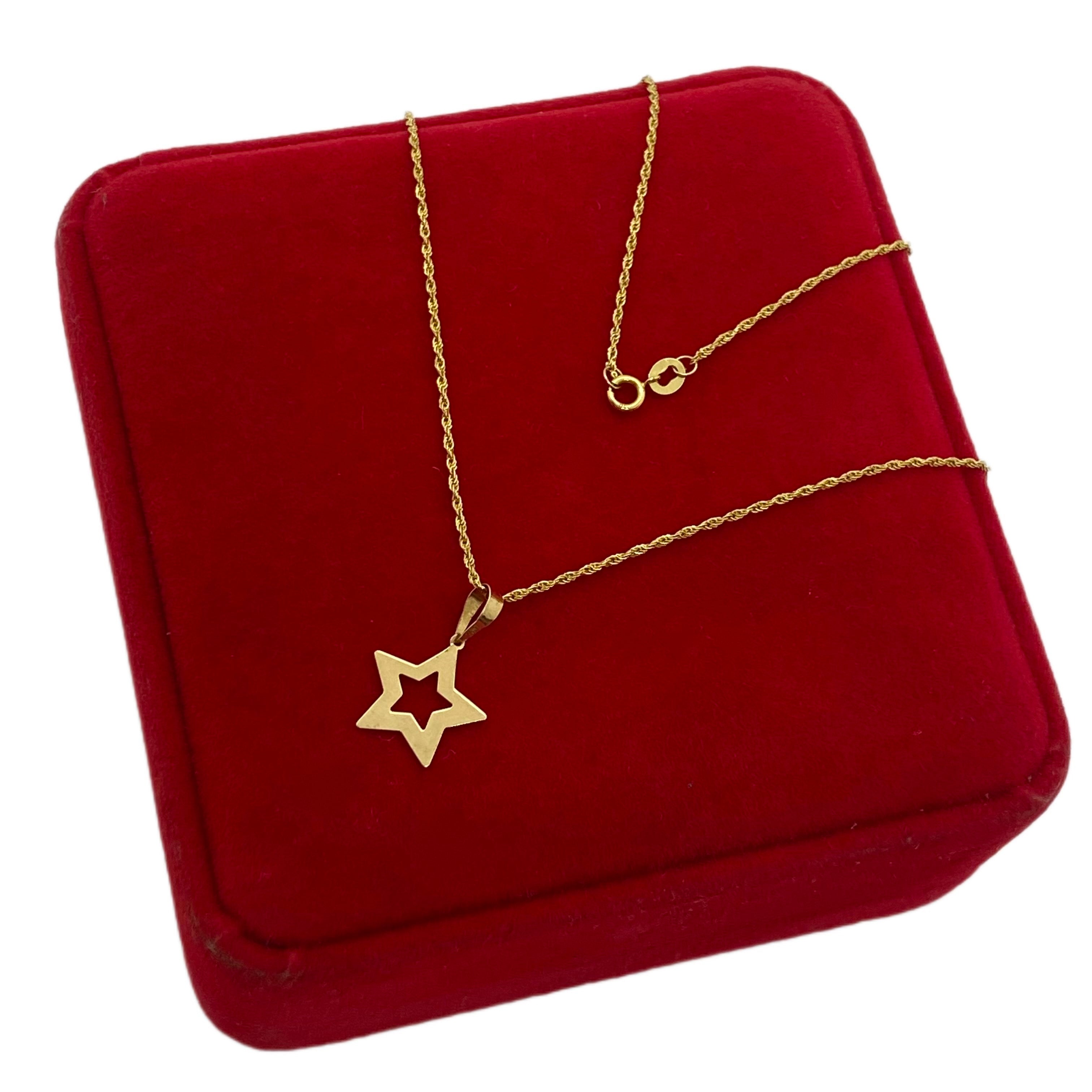 18K Real Gold Star Necklace V1.5 - Embellish Gold