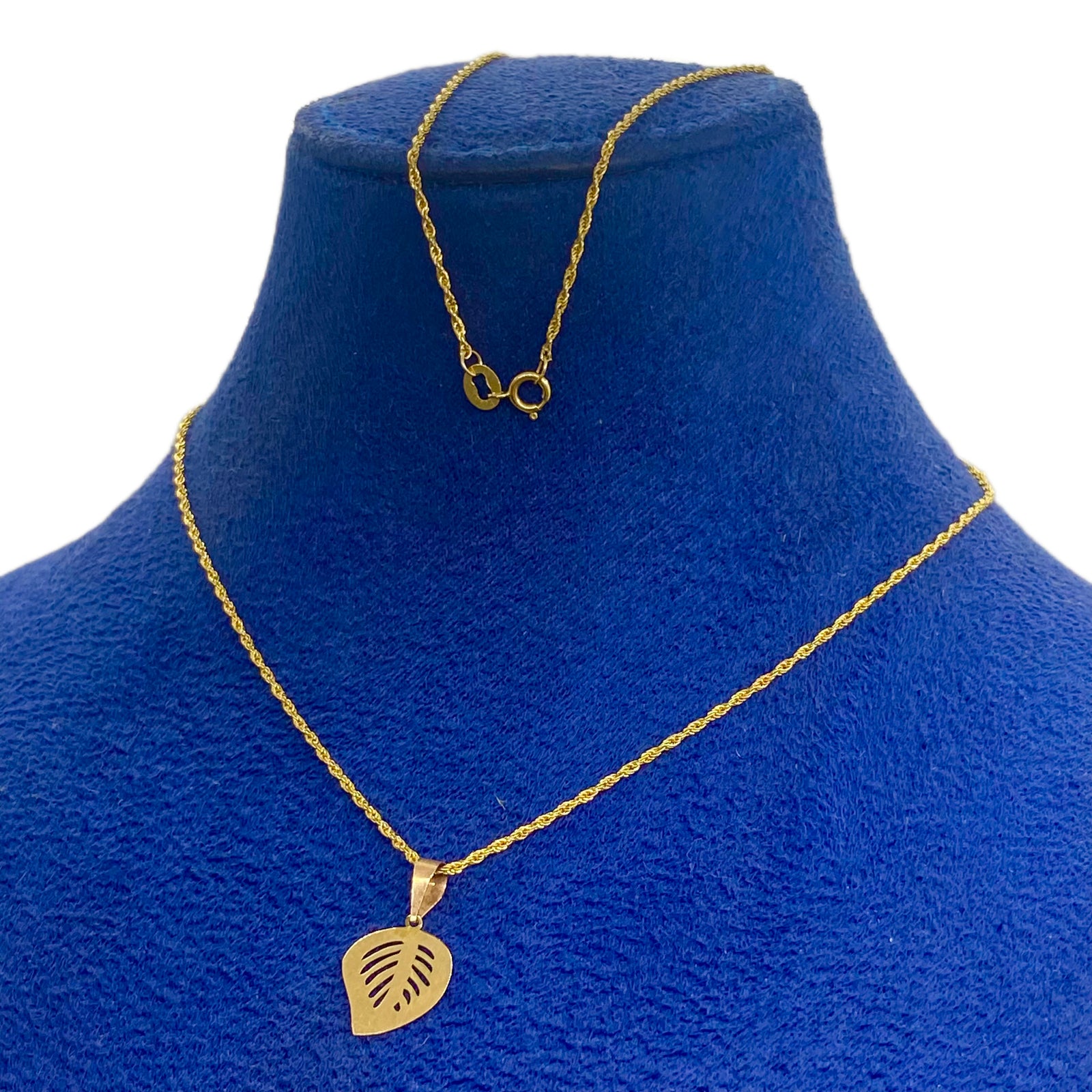 18K Real Gold Pure Leaf Necklace - Festive Collection - Embellish Gold