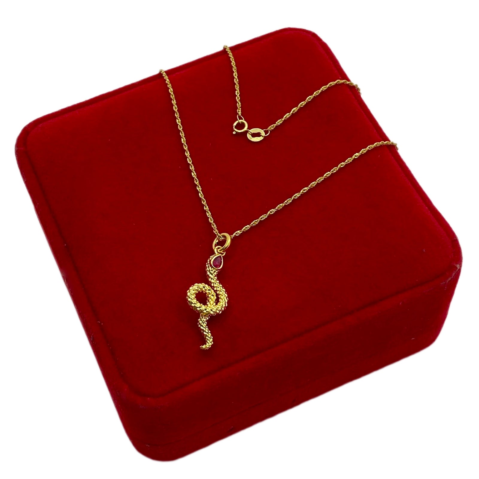 18K Real Gold Dragon Necklace - 18k Gold Necklace - Embellish Gold