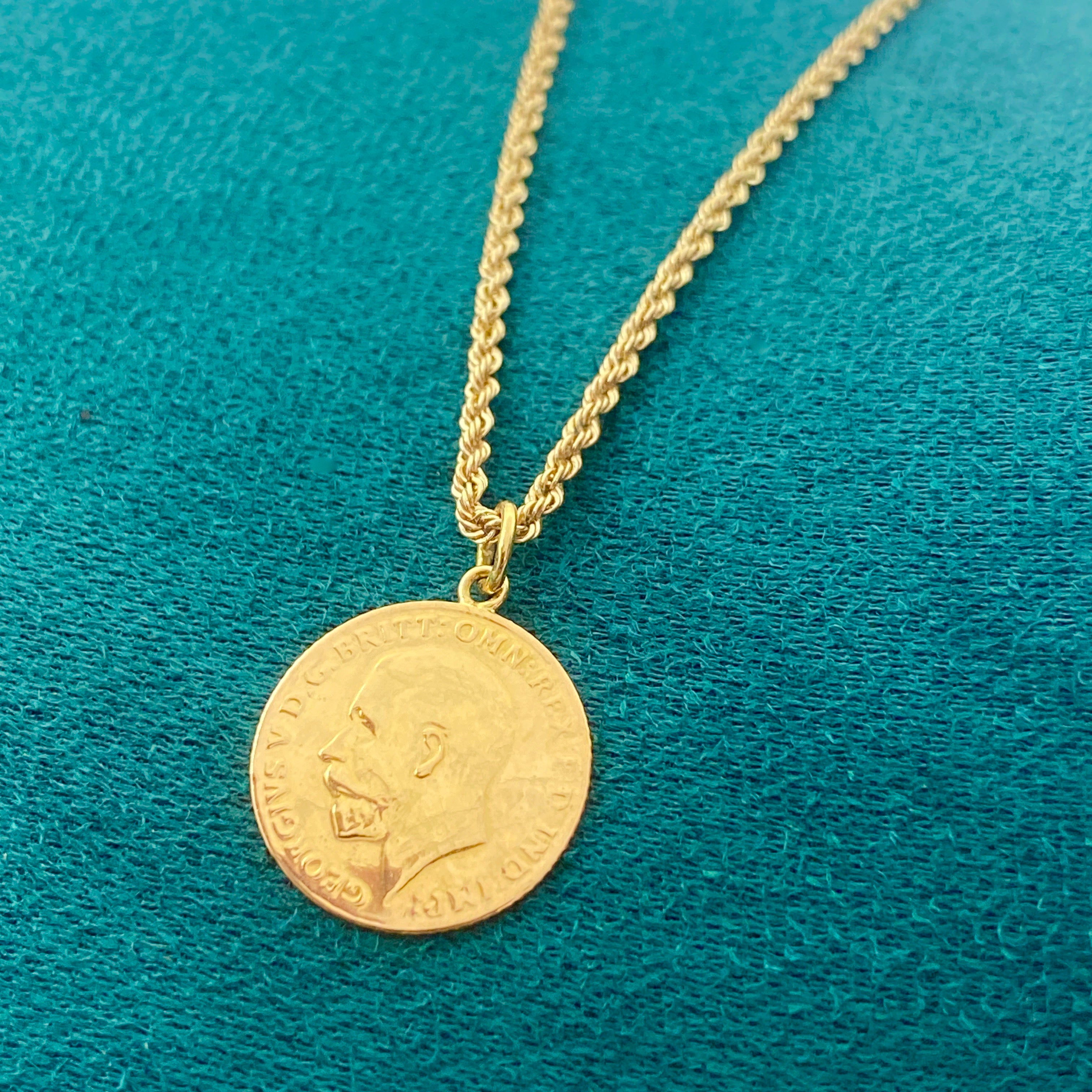 18K Real Gold Coin Necklace - Embellish Gold