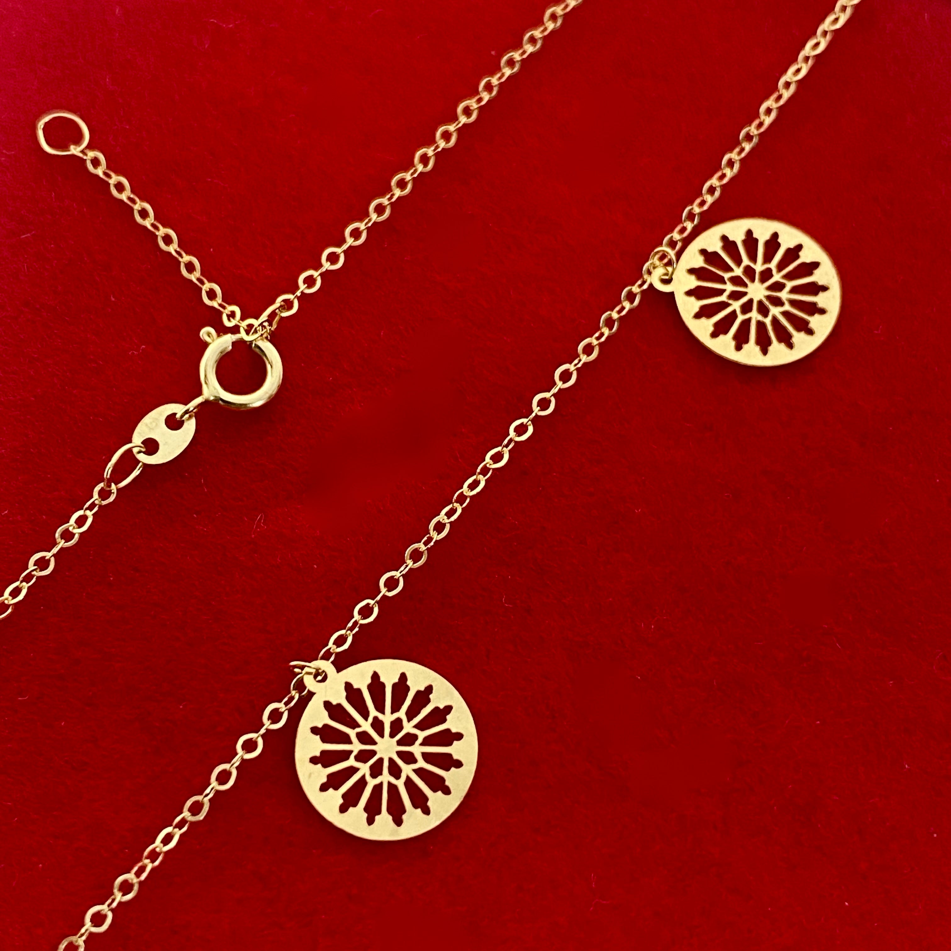 18K Real Gold 7 Sun Style Choker - Embellish Gold