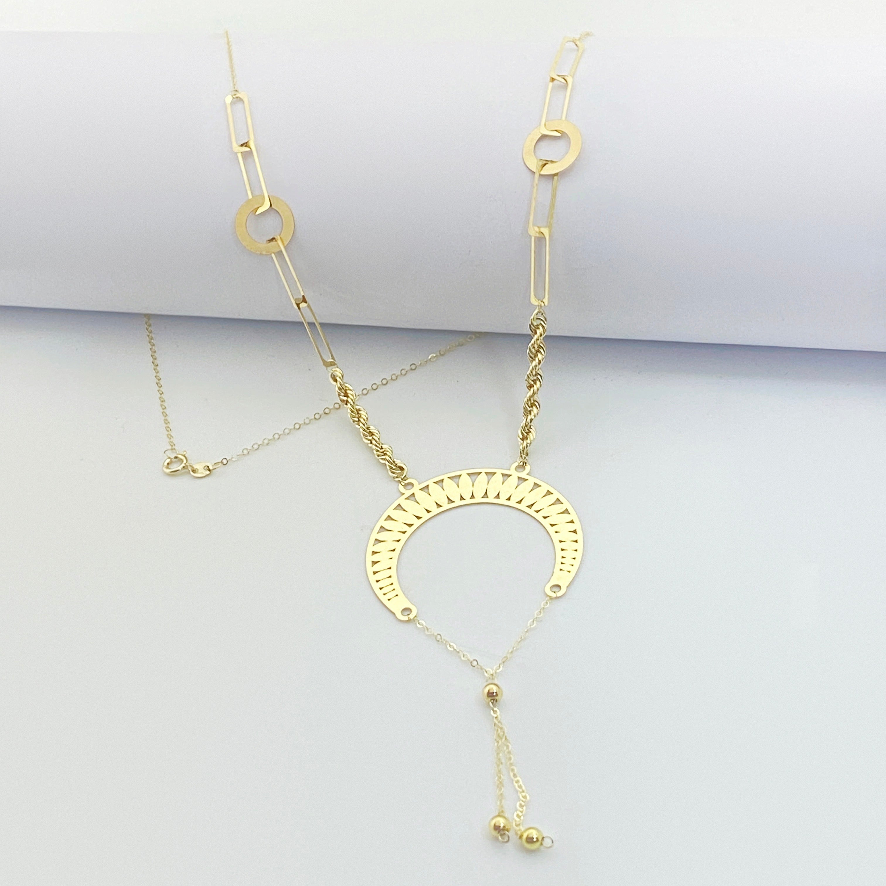 18K Real Gold Lunar Mood Necklace - Embellish Gold