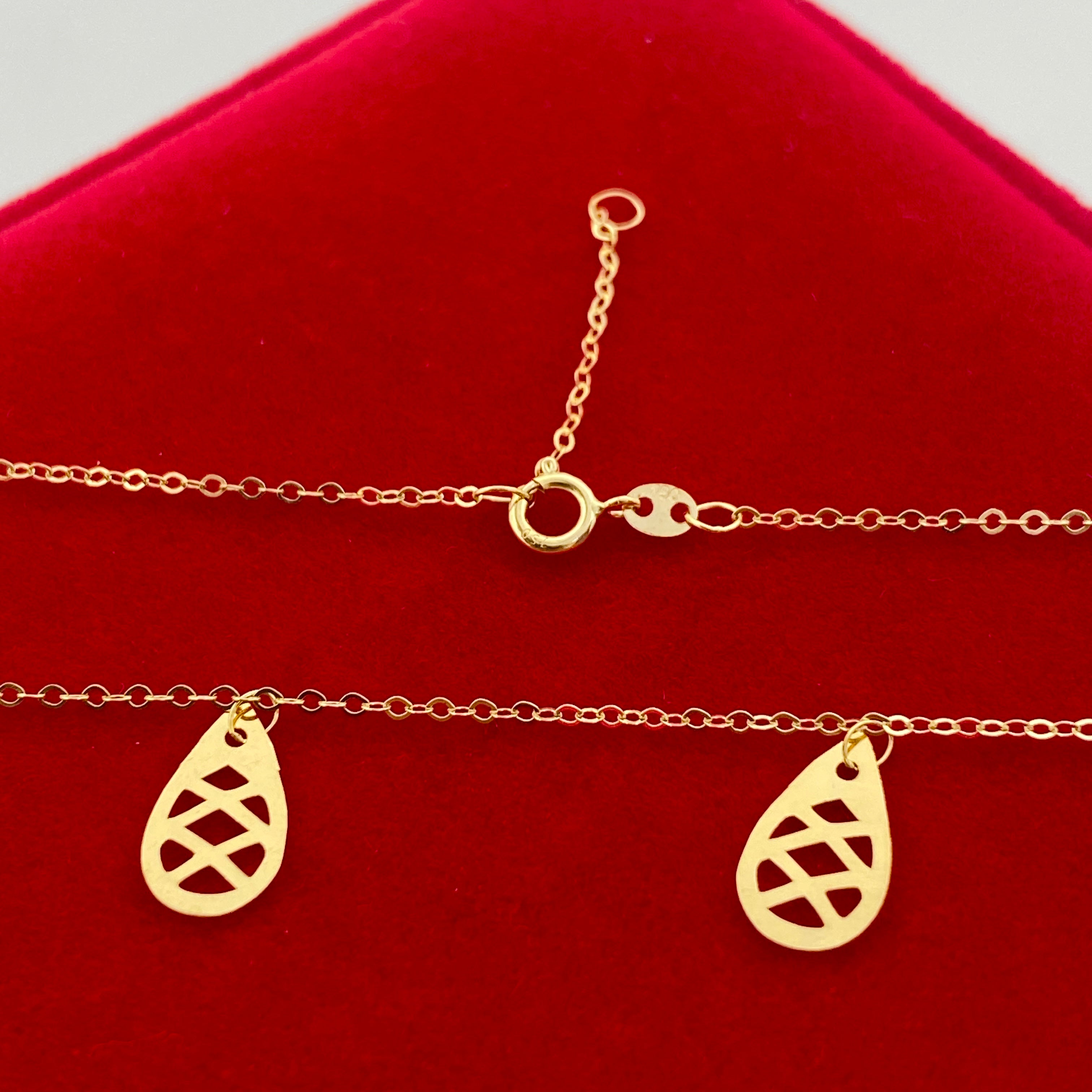 18K Real Gold 7 Droplets Necklace - Embellish Gold