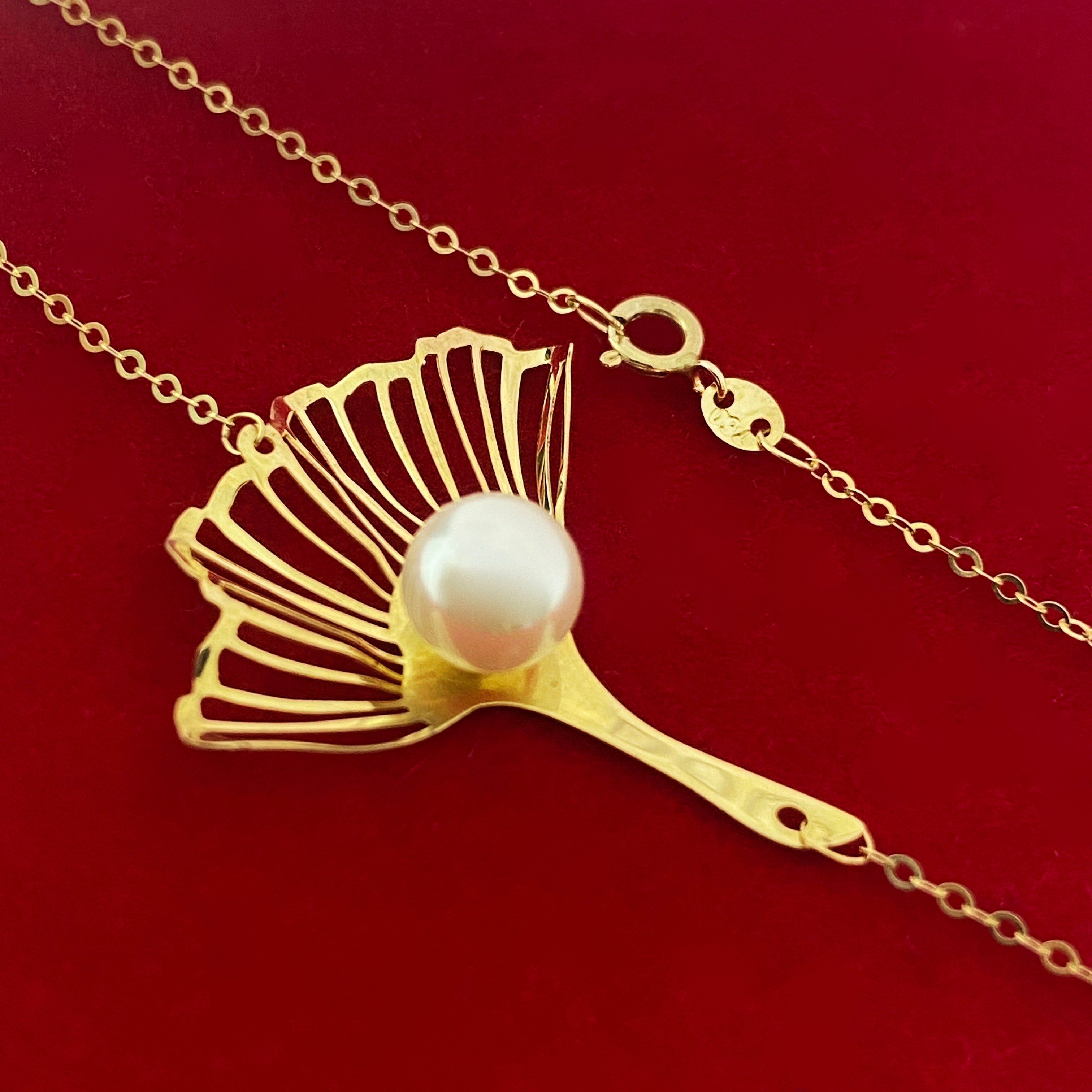 18K Real Gold Pearl Flower Bracelets - Embellish Gold