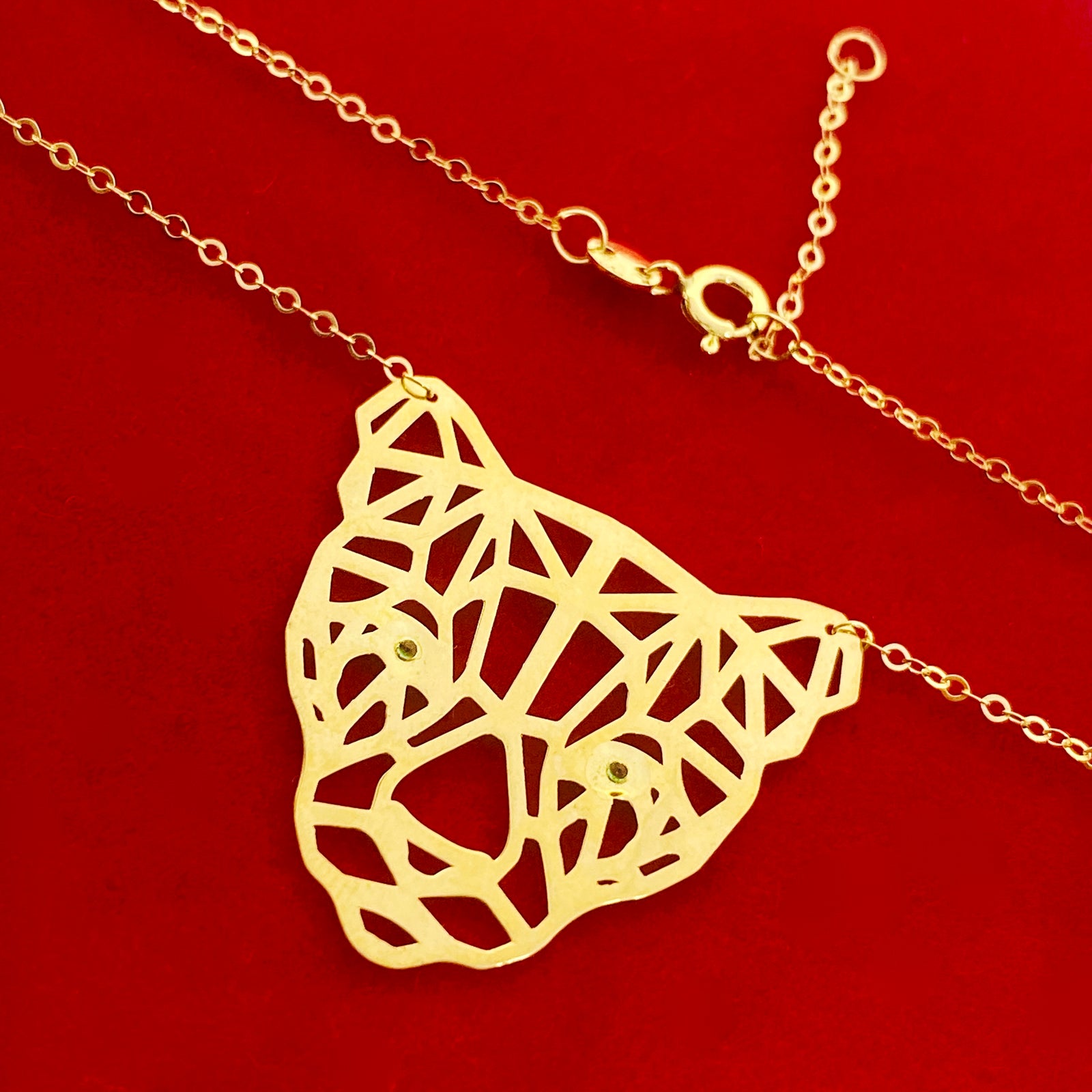 18K Real Gold Tiger Necklace - Necklaces - Embellish Gold