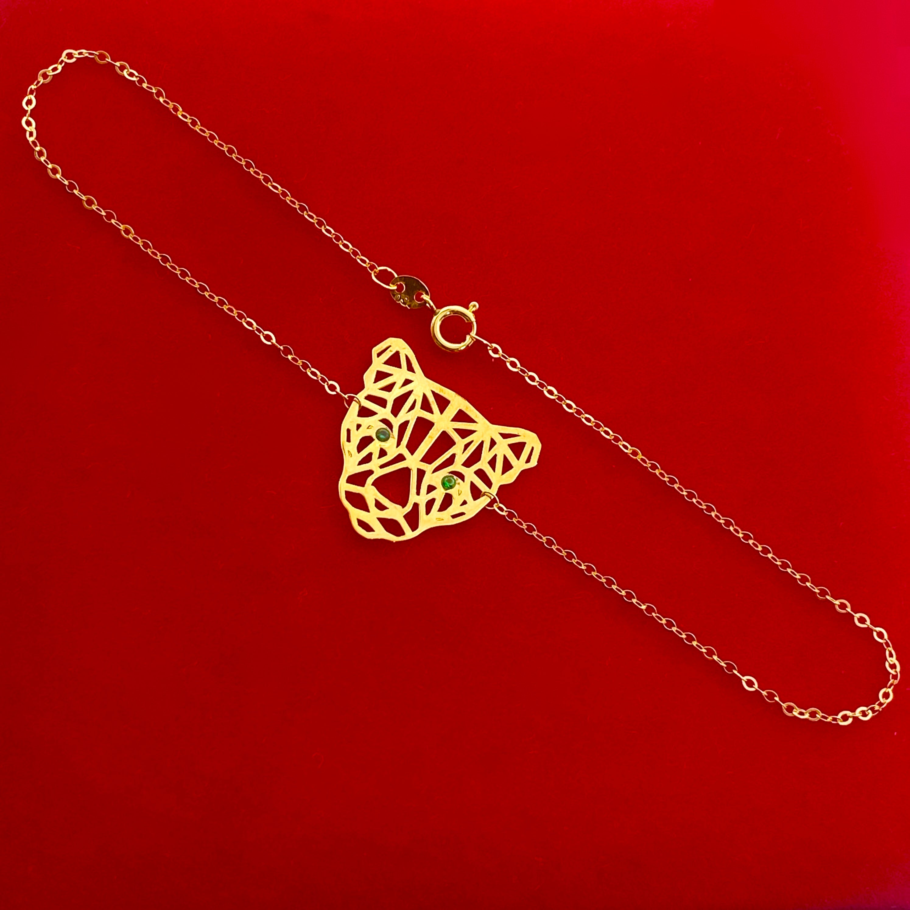 18K Real Gold Tiger Bracelet - Embellish Gold