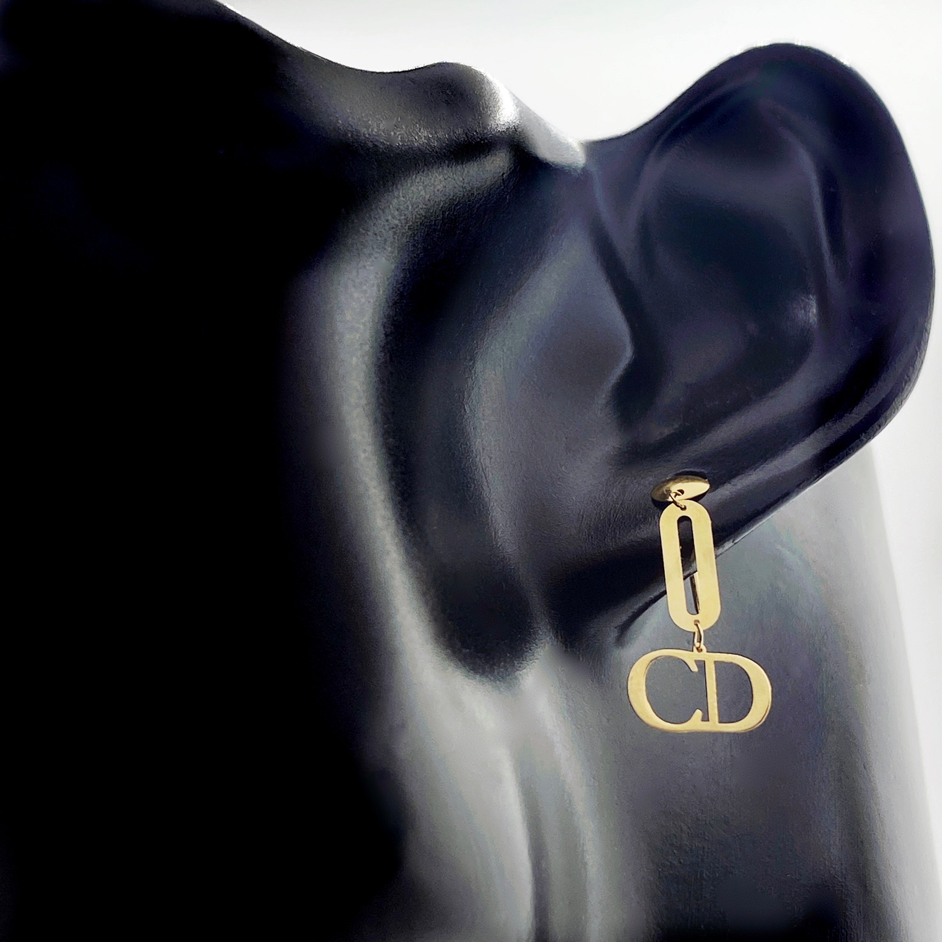 18K Real Gold Cd Paper Clip Earrings - Embellish Gold