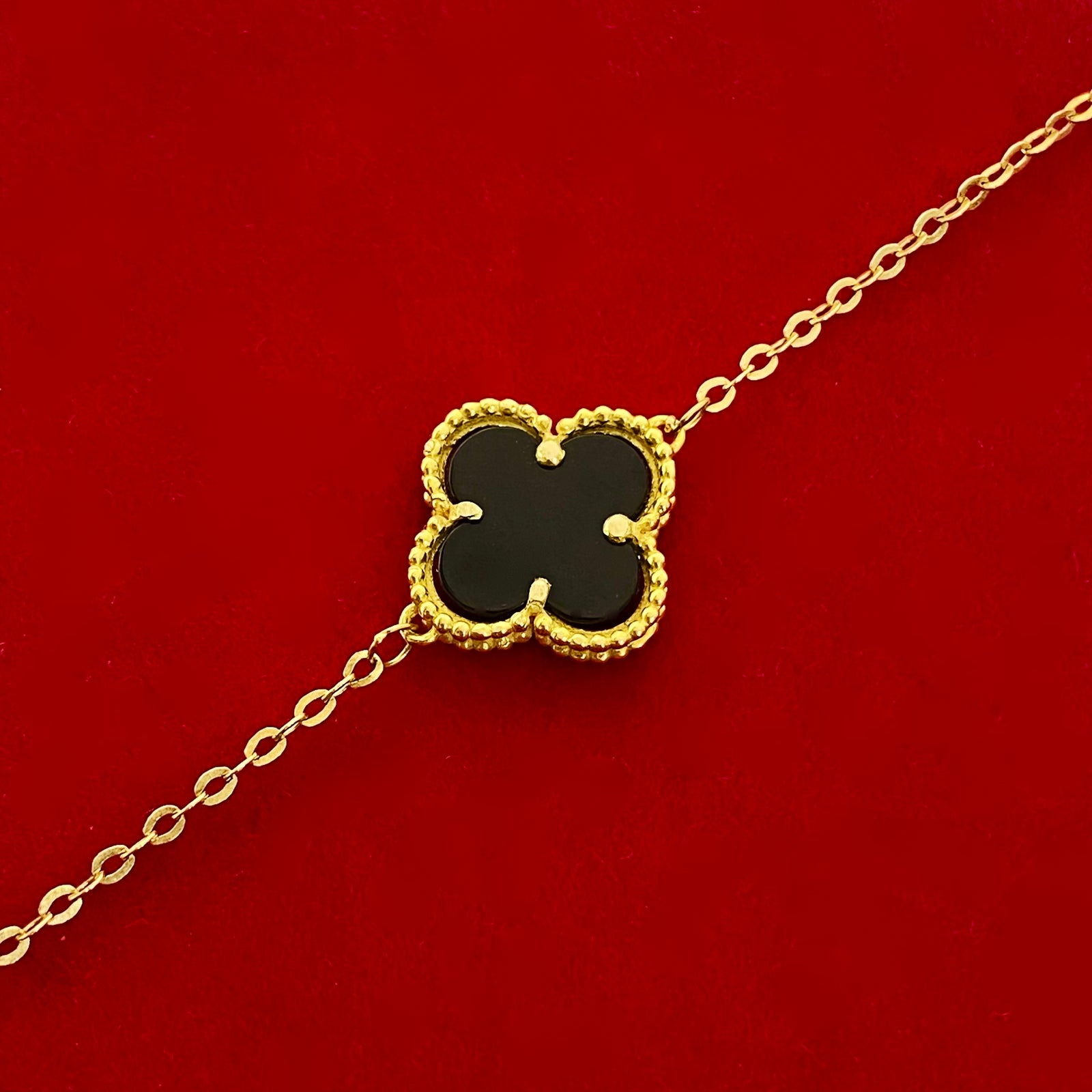 18k Gold Jade Clove Flower Bracelet - ad collection - Embellish Gold