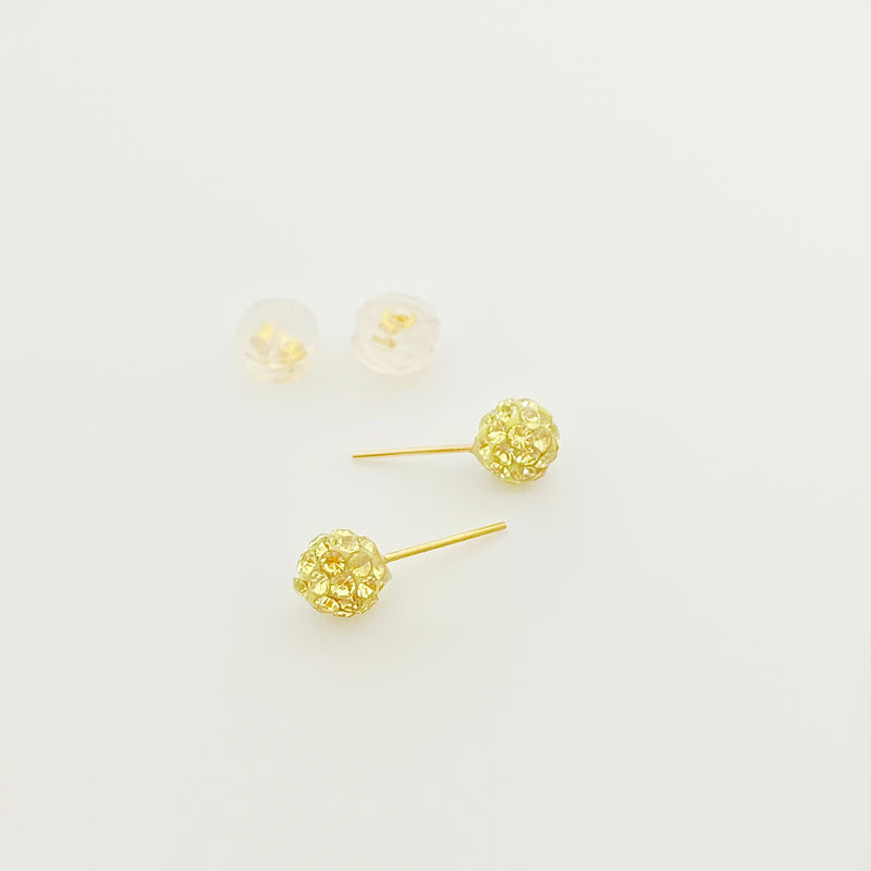 18k Gold Swarovski Multi color Studs Earrings - 18k Gold Earrings - Embellish Gold