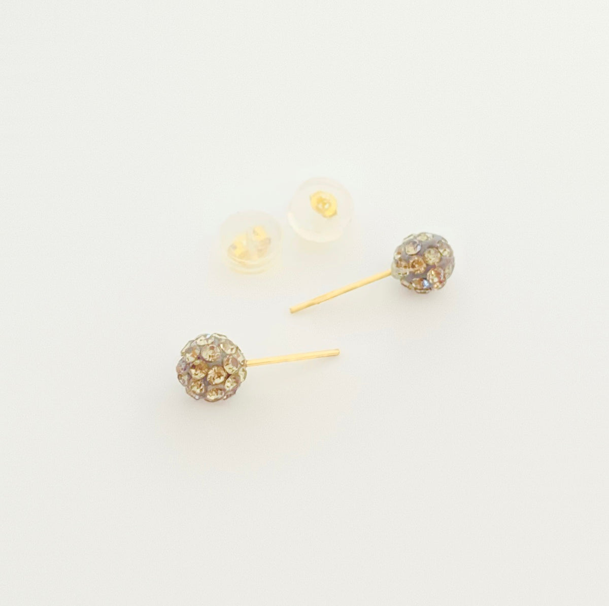 18k Gold Swarovski Multi color Studs Earrings - 18k Gold Earrings - Embellish Gold