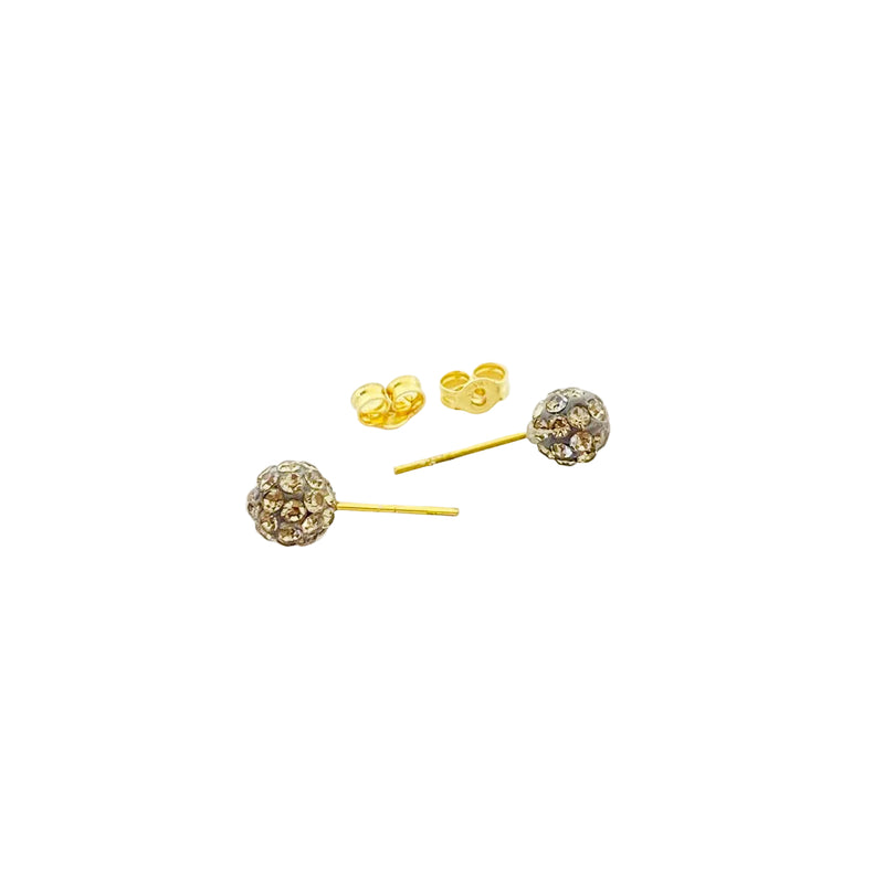 18k Gold Swarovski Multi Color Earrings - 18k Gold Earrings - Embellish Gold