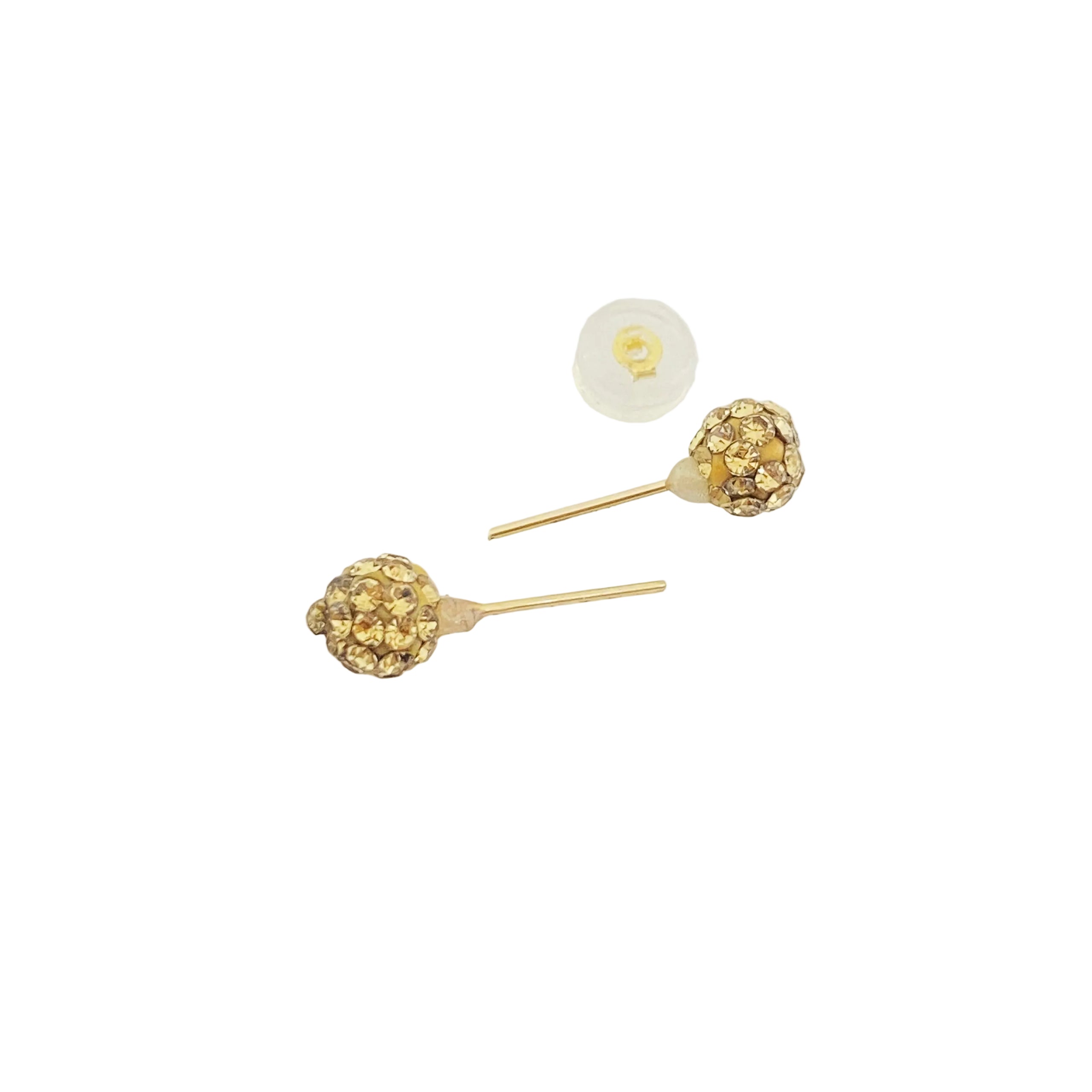18k Gold Swarovski Multi color Studs Earrings - Embellish Gold