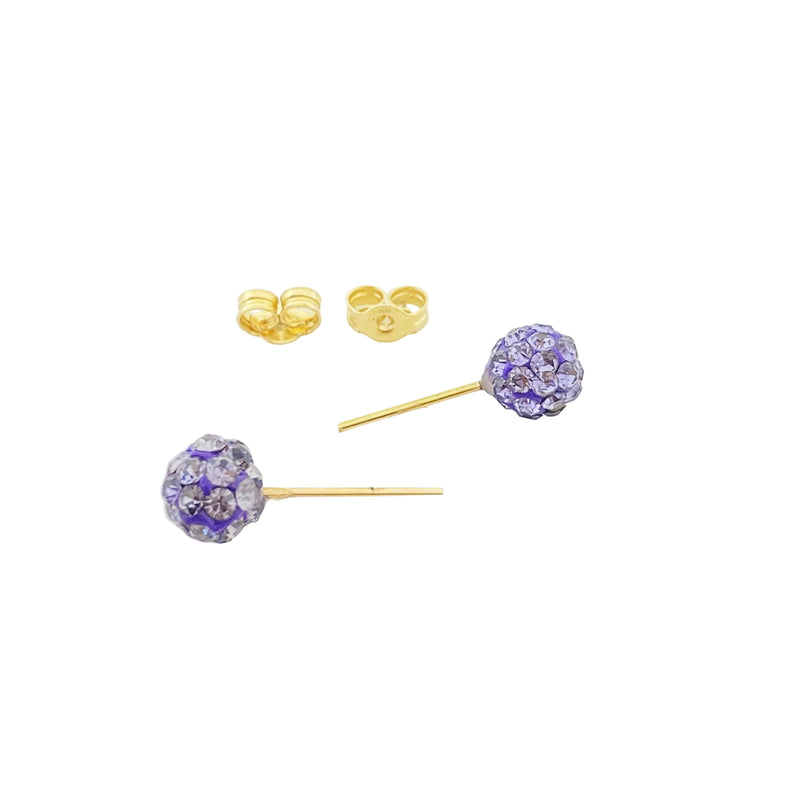 18k Gold Swarovski Multi Color Earrings - 18k Gold Earrings - Embellish Gold