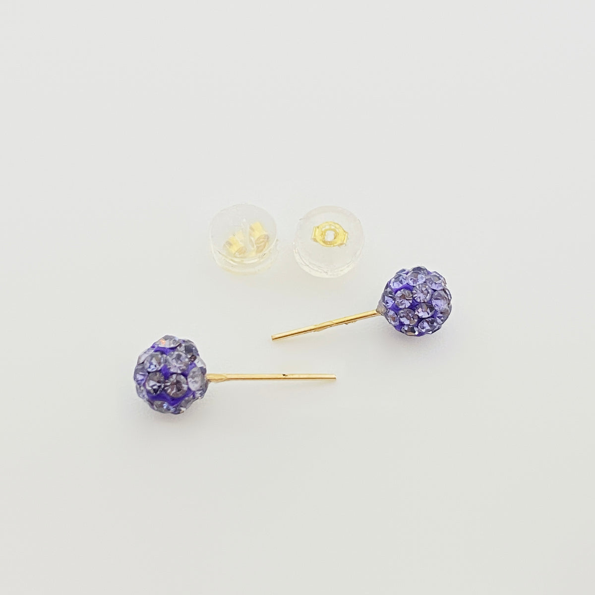 18k Gold Swarovski Multi color Studs Earrings - 18k Gold Earrings - Embellish Gold