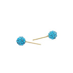 18k Gold Swarovski Multi color Studs Earrings - 18k Gold Earrings - Embellish Gold