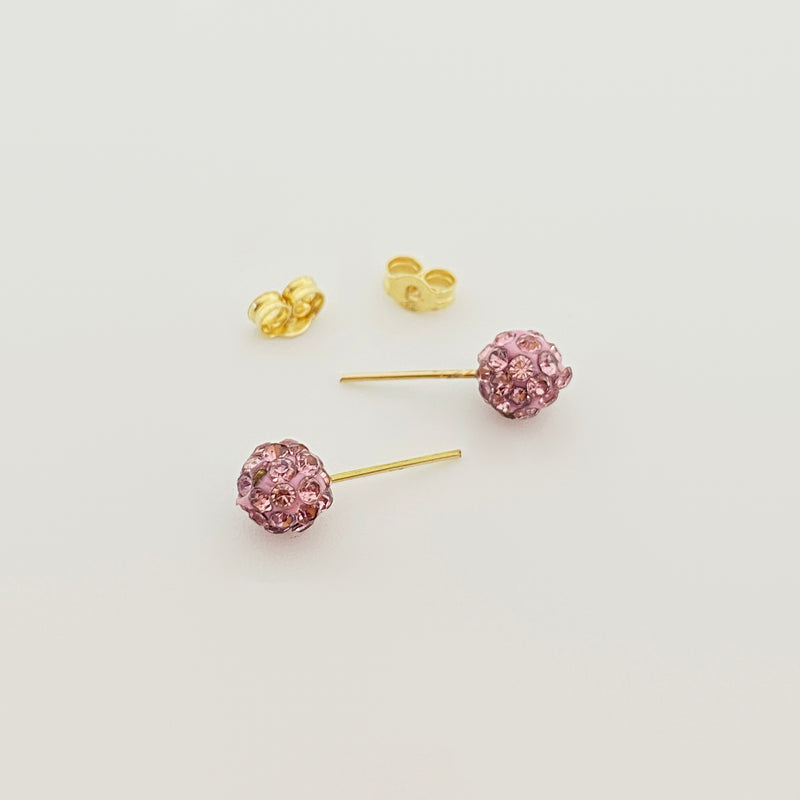 18k Gold Swarovski Multi Color Earrings - 18k Gold Earrings - Embellish Gold