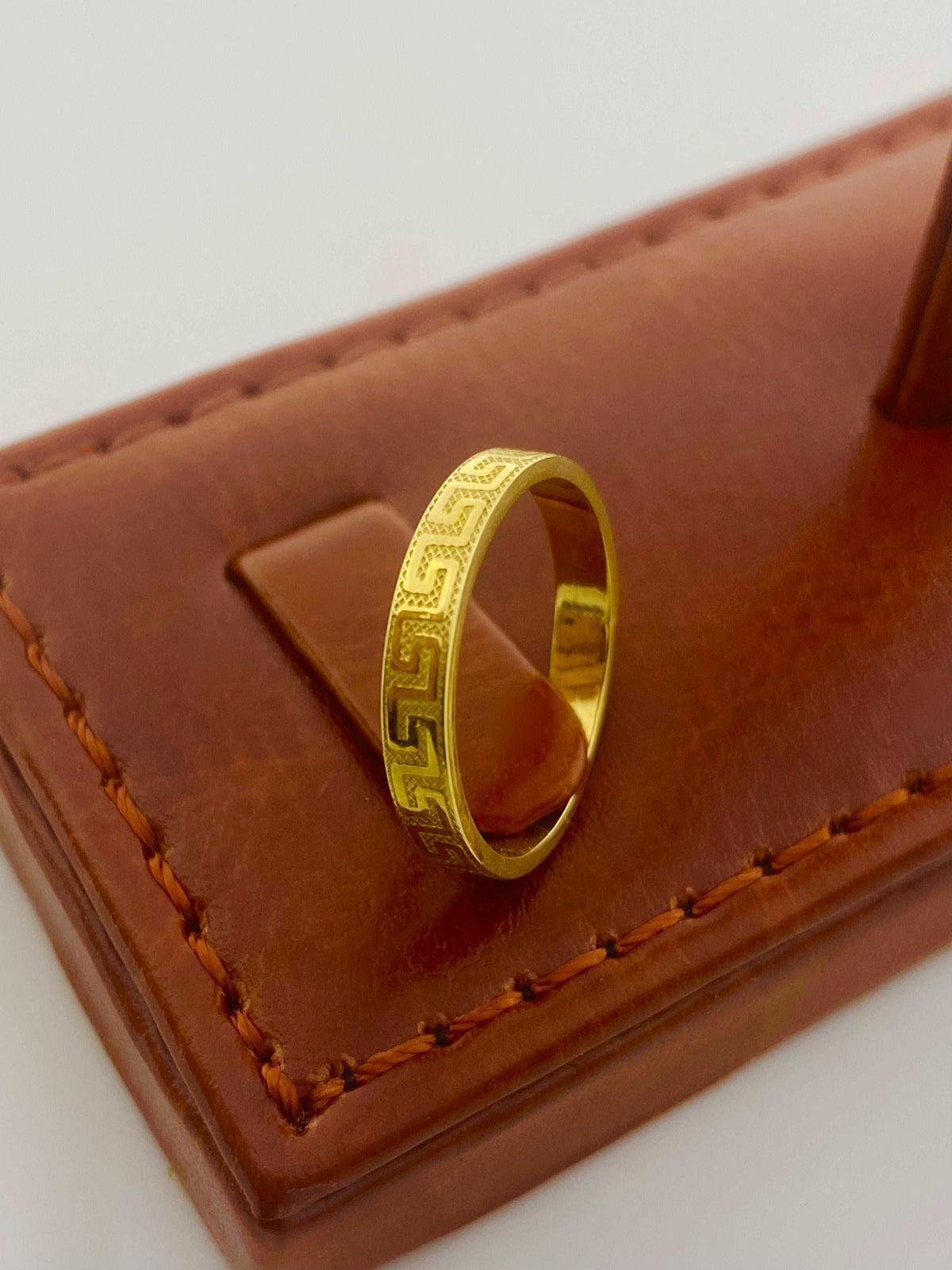 18K Real Saudi Gold Article Simple Ring 138 – Effortless Elegance in Gold Rings for Women - Embellish Gold