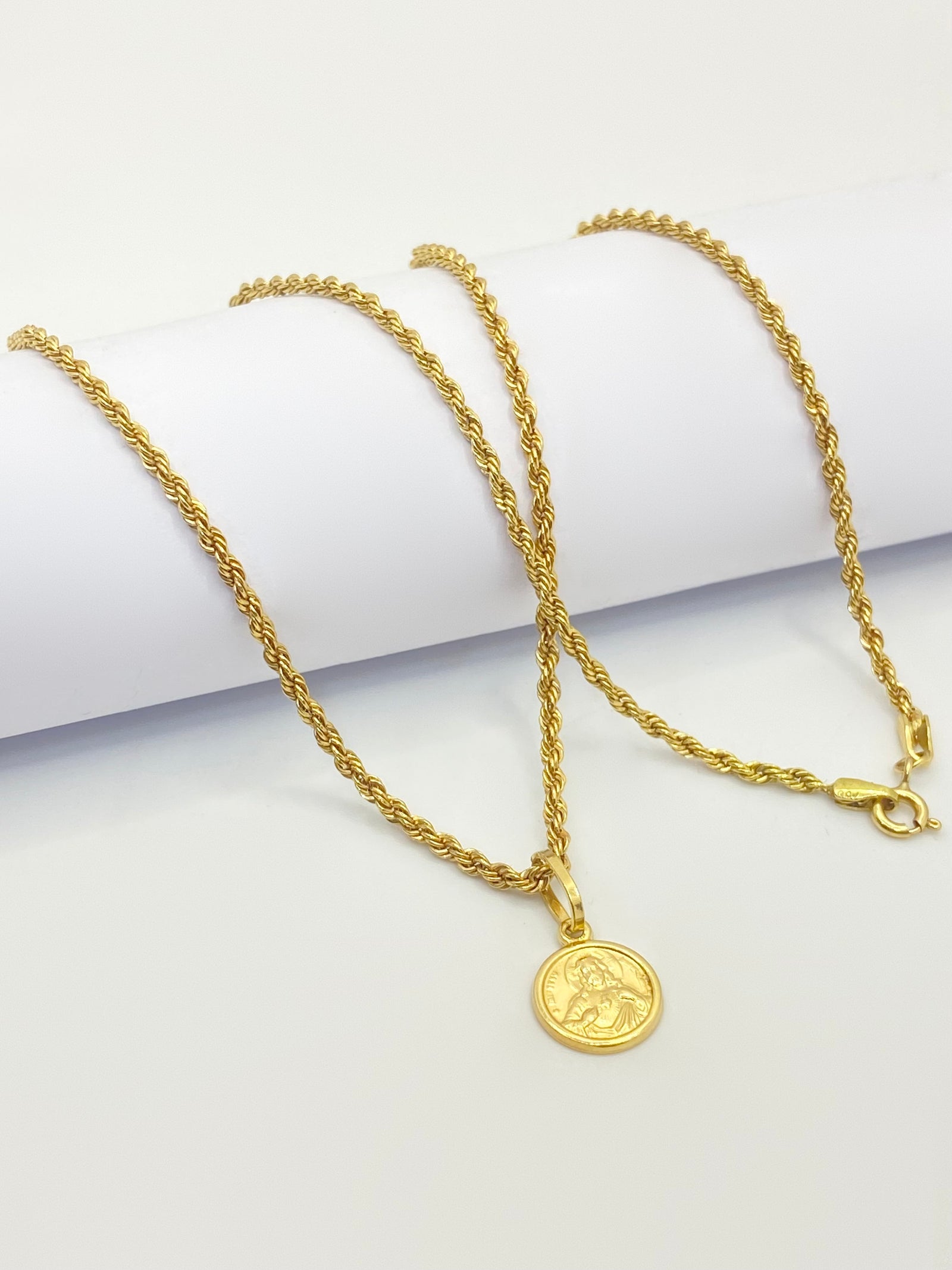 18K Real Gold Jesus Necklace - Necklaces - Embellish Gold