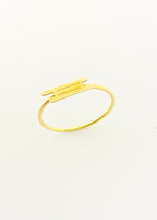 18K Real Saudi Gold Vertical Ring 139 - Embellish Gold