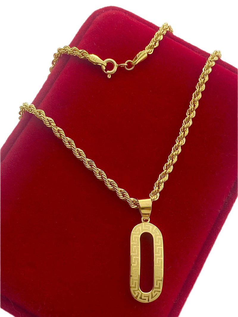 قلادة بتصميم مستوحى من الذهب الحقيقي عيار 18 قيراط - 18k Gold Necklace - Embellish Gold