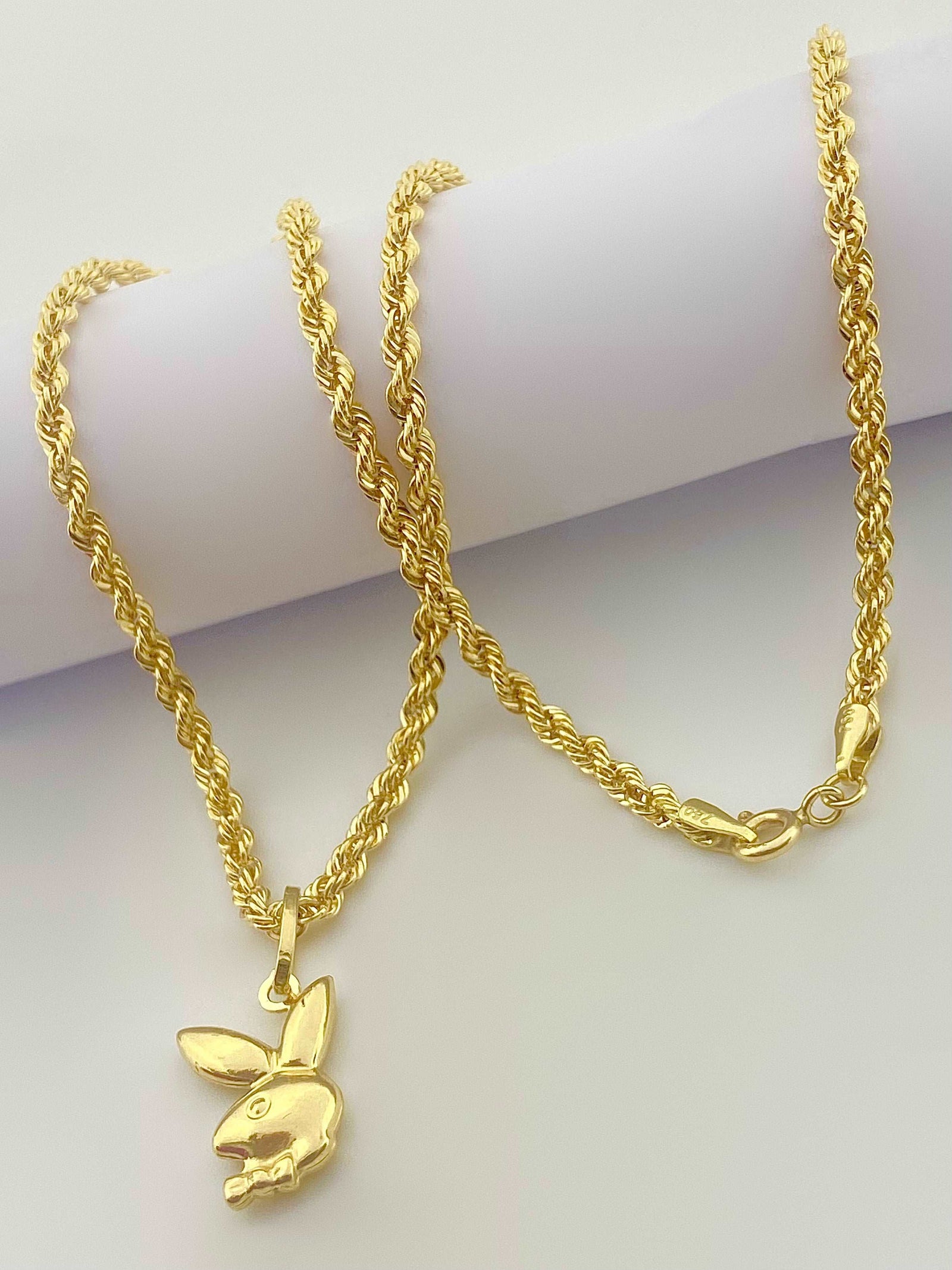 18k Gold Bunny Necklace - Necklaces - Embellish Gold